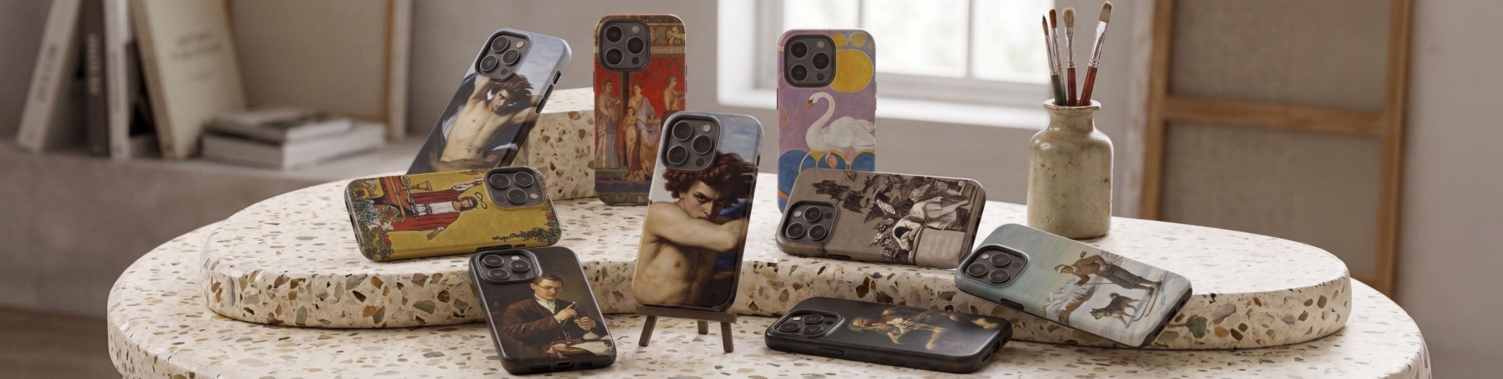 Discover artist iPhone cases featuring unique artwork inspired by iconic artists and timeless masterpieces.