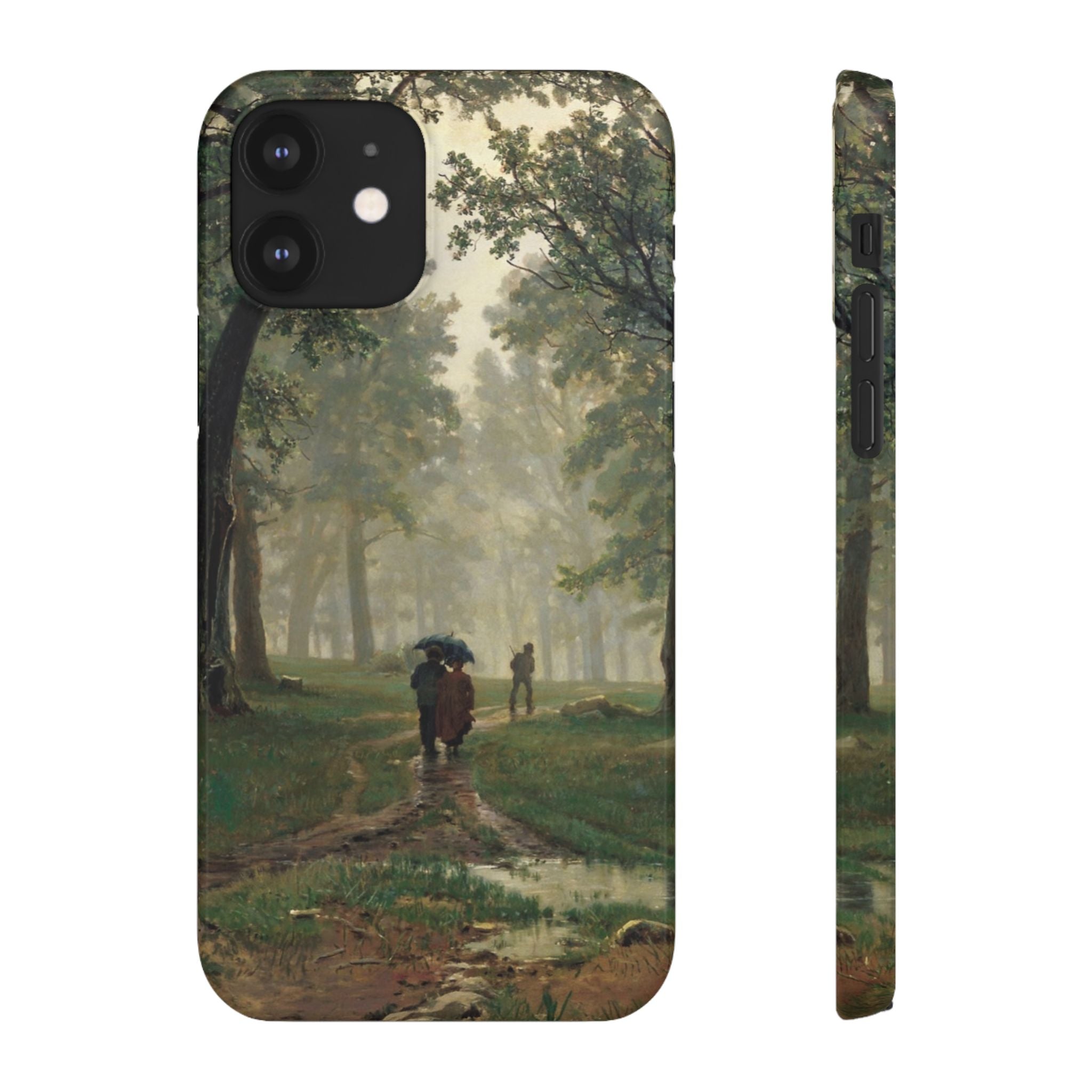 Rain in an Oak Forest by Ivan Ivanovich Shishkin - iPhone Slim Case