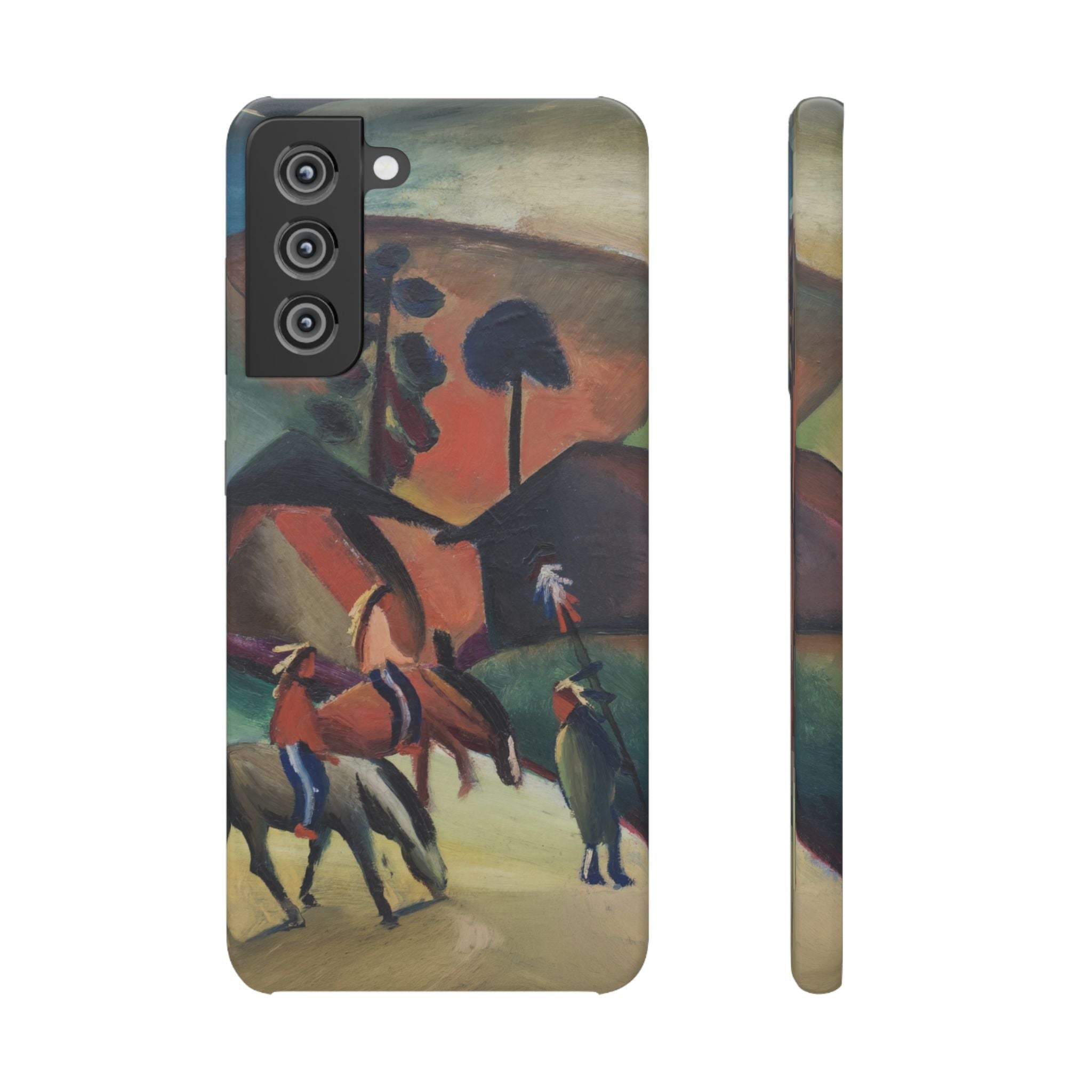 Indians on Horsebacks by August Macke - Samsung Slim Case