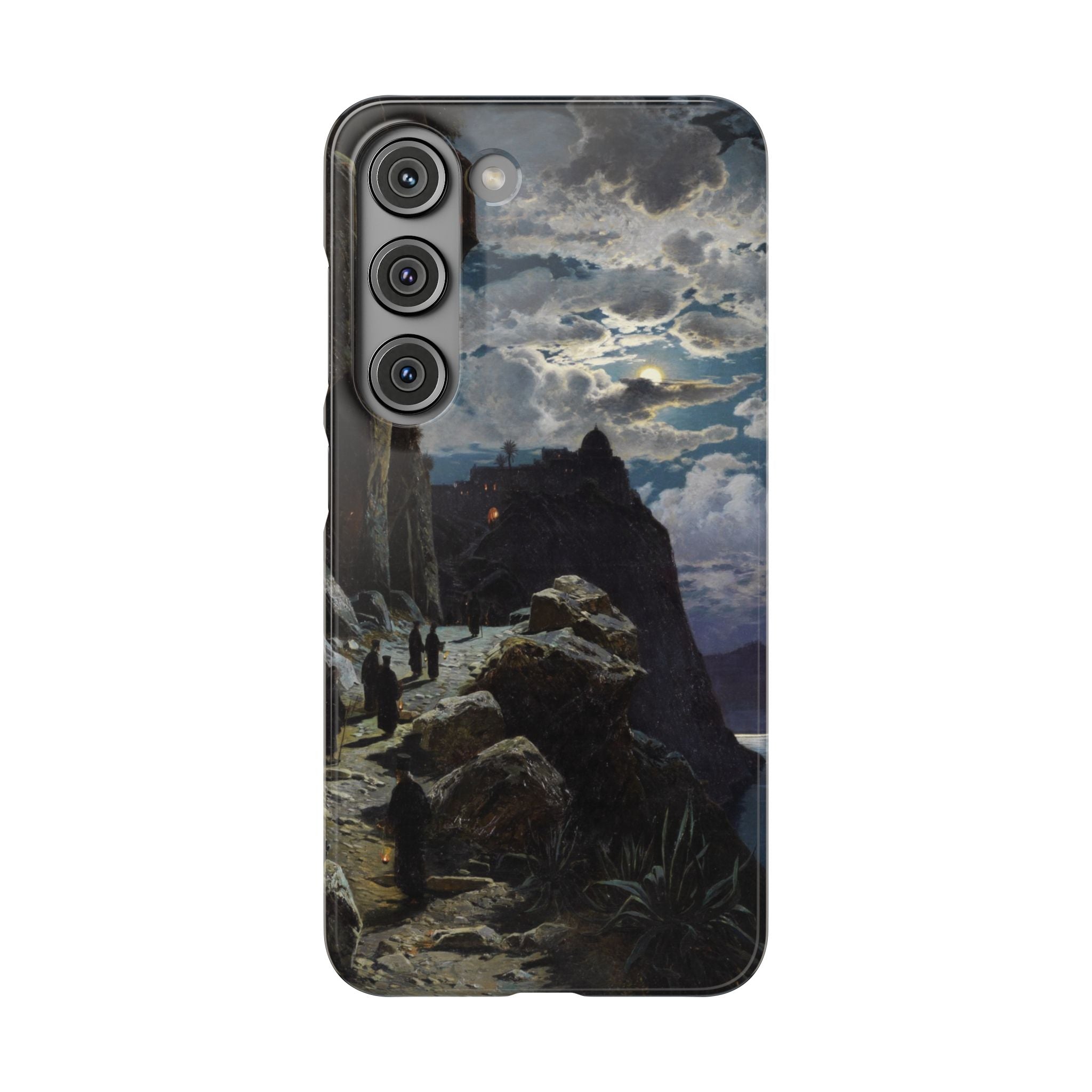 Procession of Monks on Mount Athos by Hermann Corrodi - Samsung Slim Case