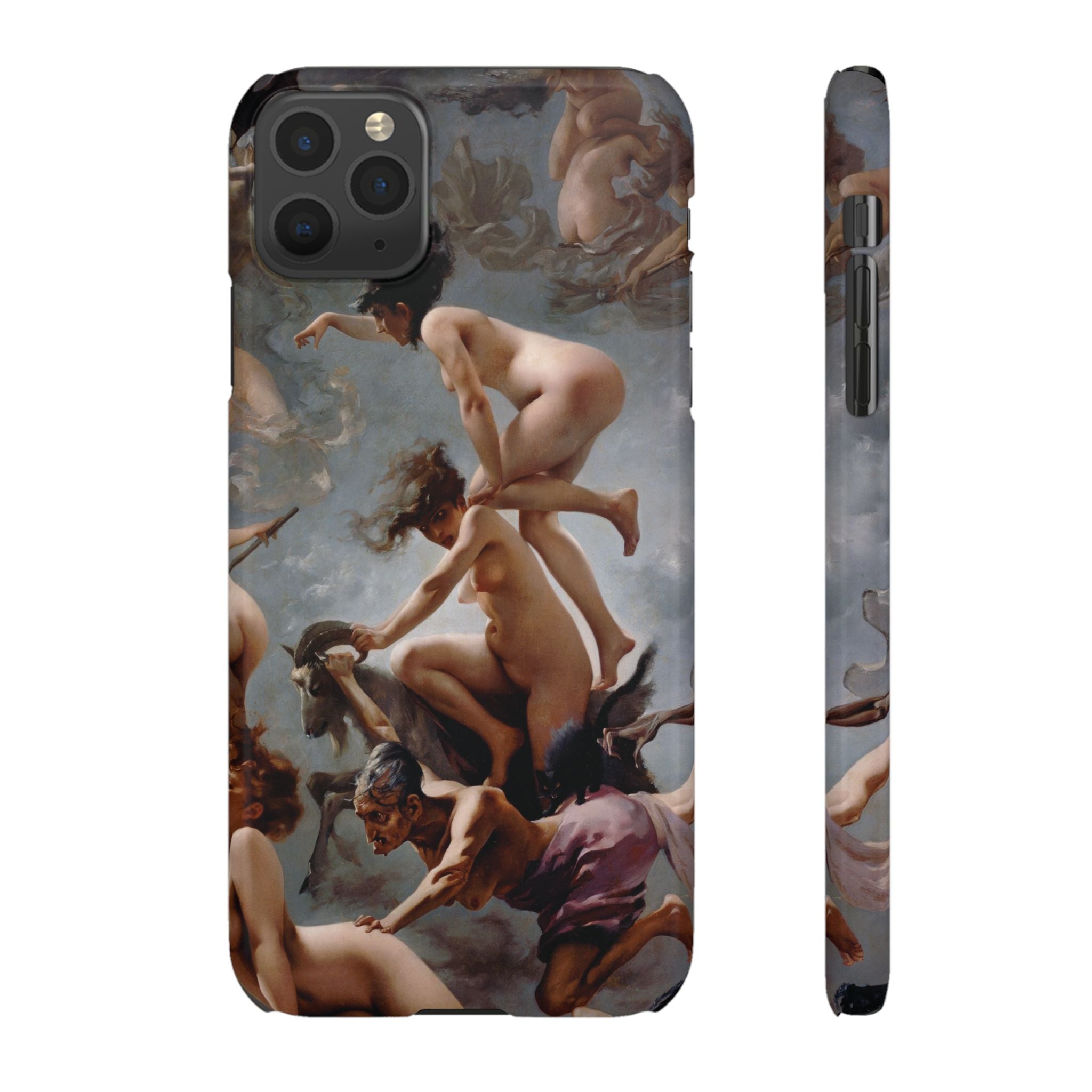 Witches going to their Sabbath by Luis Ricardo Falero - iPhone Slim Case