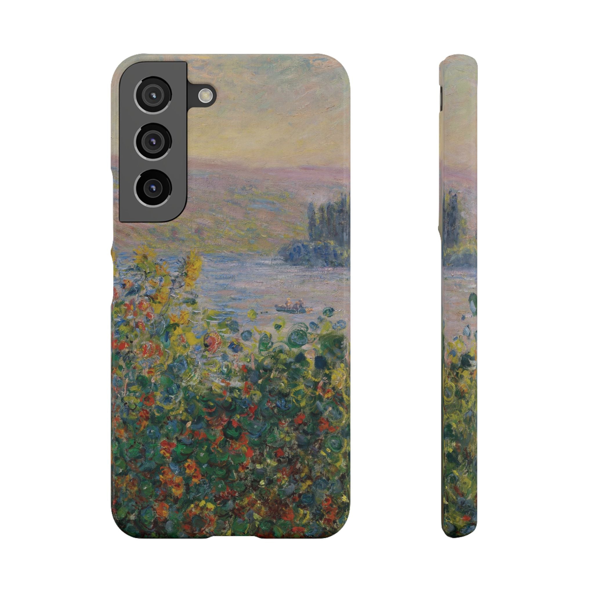 Flower Beds at Vétheuil by Claude Monet - Samsung Slim Case