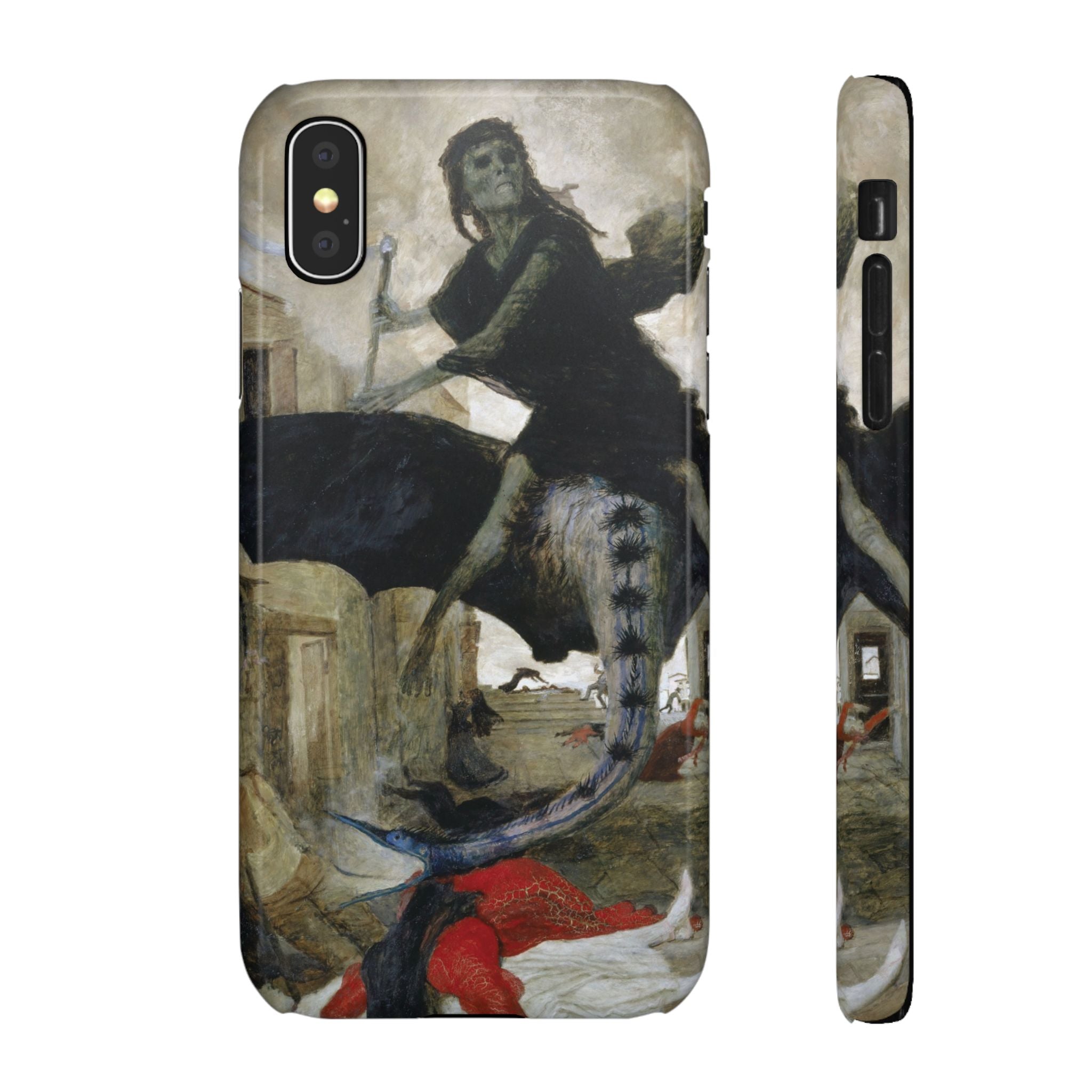 The Plague by Arnold Böcklin - iPhone Slim Case