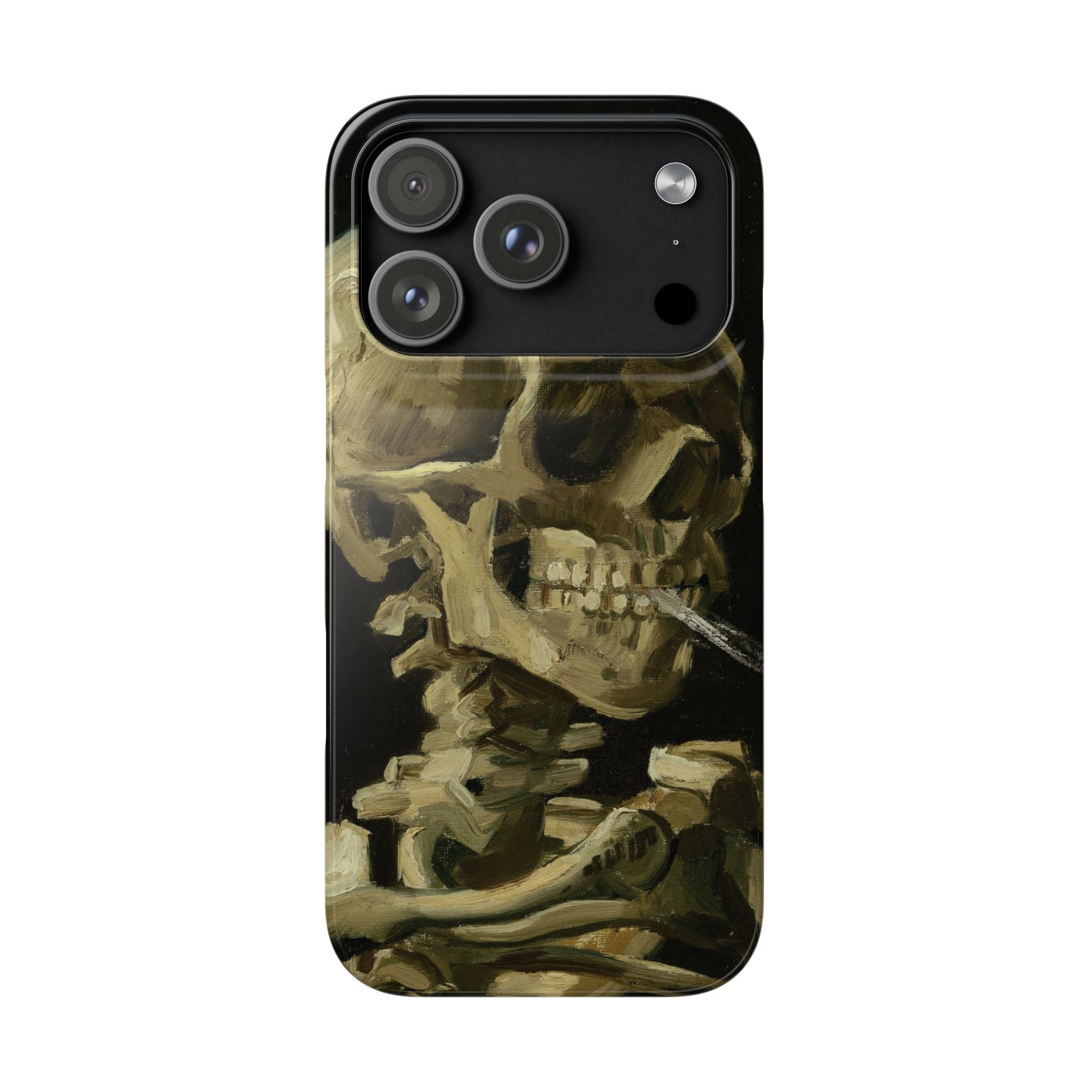 Skeleton with Cigarette by Van Gogh - iPhone Slim Case