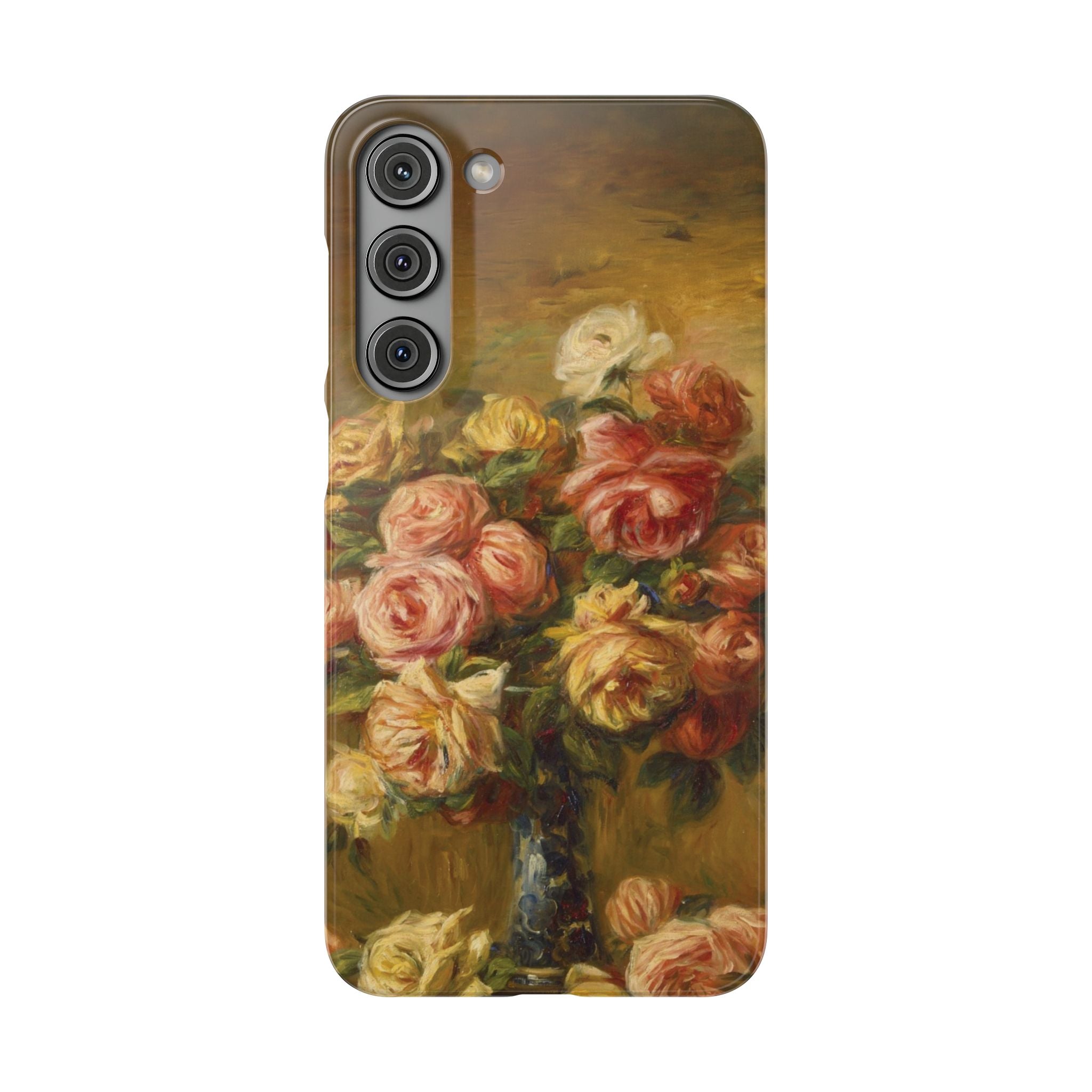 Roses in a Vase by Pierre Auguste Renoir - Samsung Slim Case