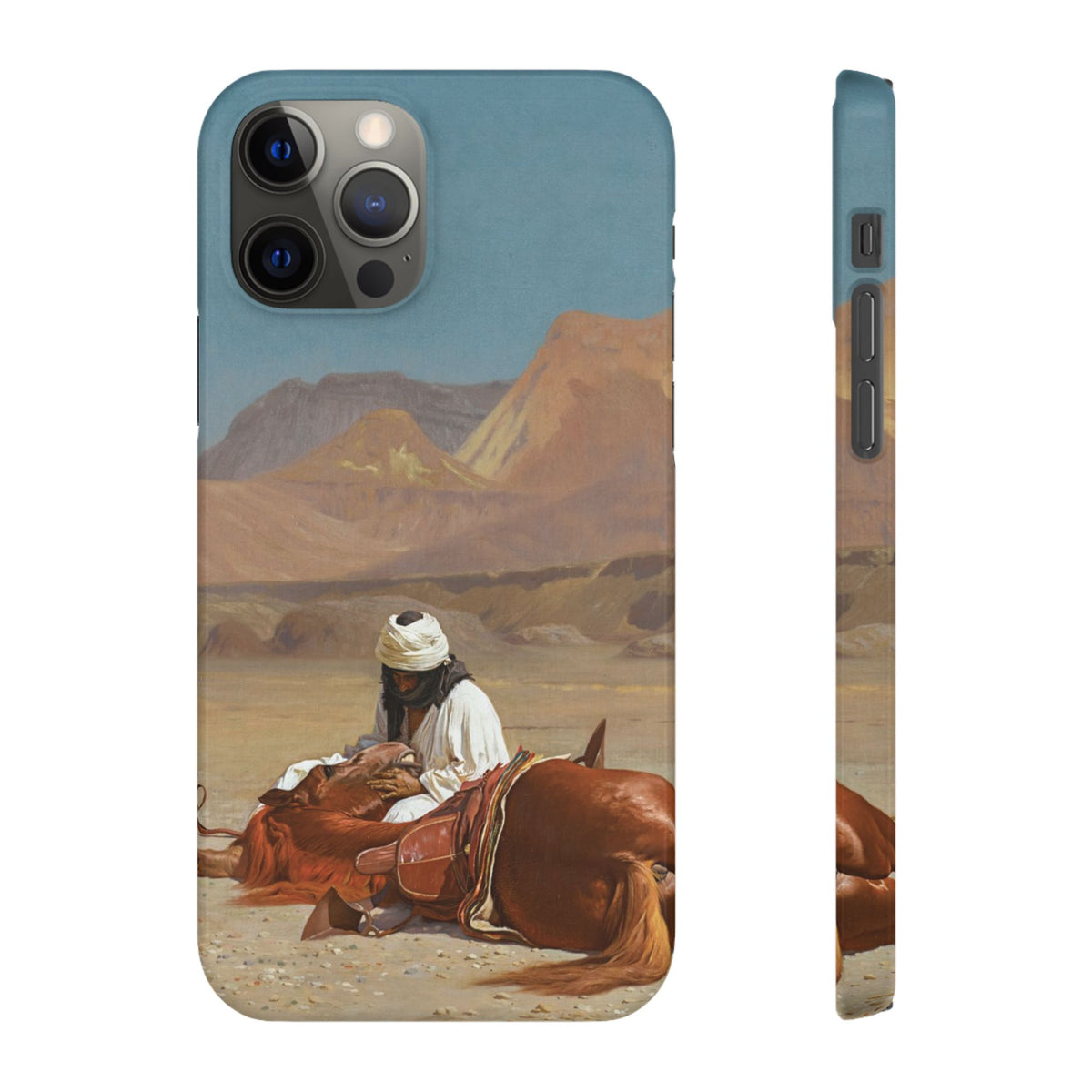 Rider and his Steed in the Desert by Jean-Leon Gerome - iPhone Slim Case