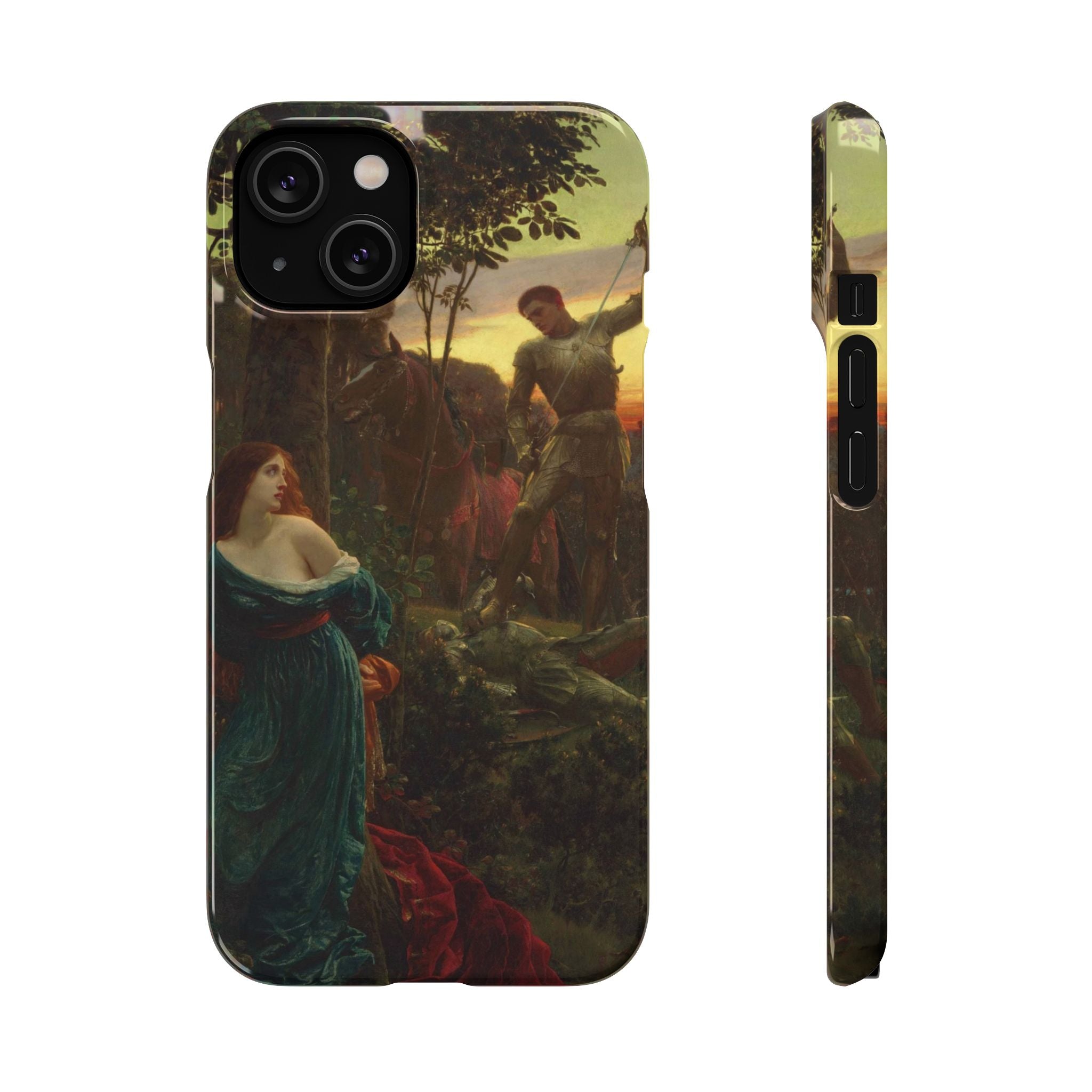 Chivalry by Frank Dicksee - iPhone Slim Case