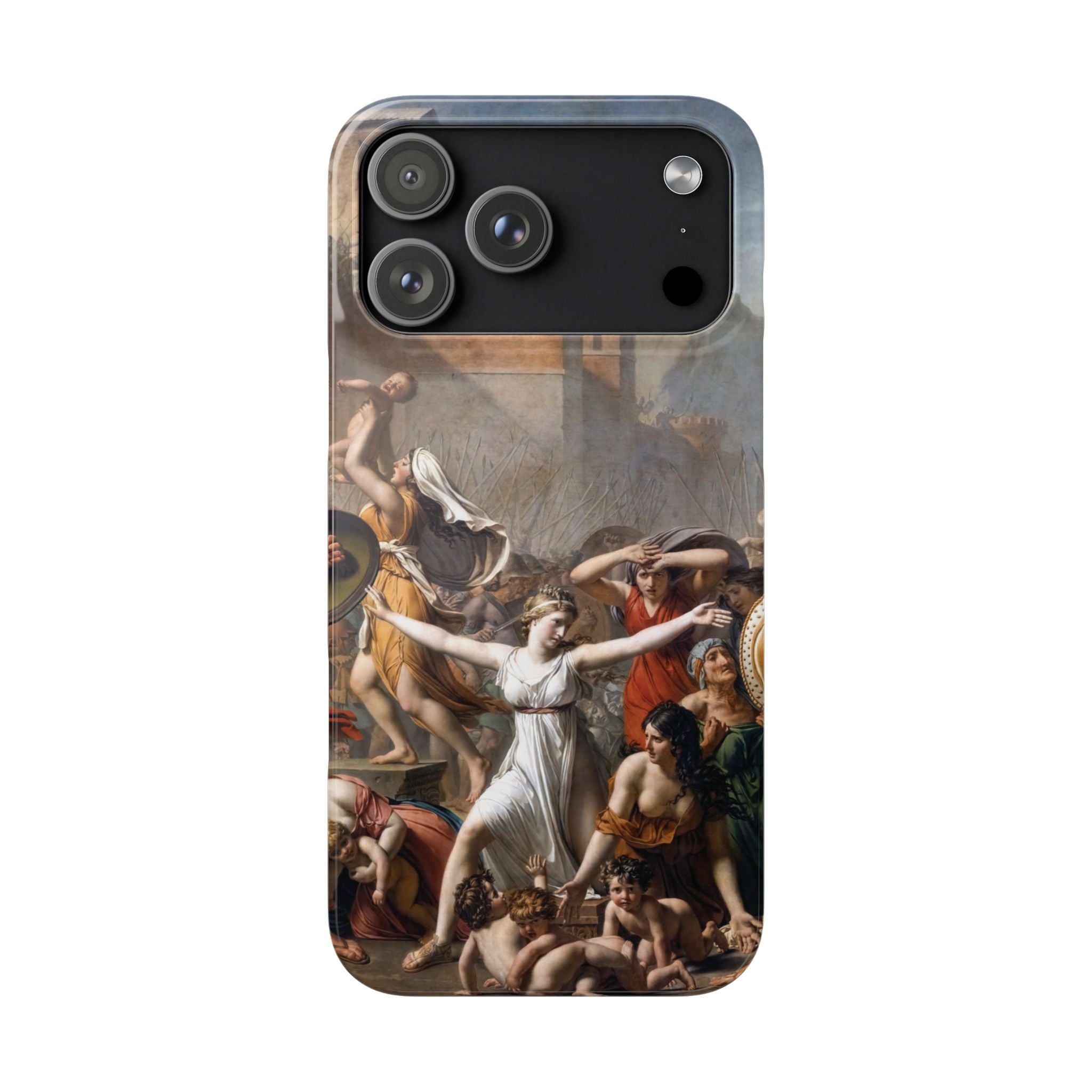 The Intervention of the Sabine Women by Jacques-Louis David - iPhone Slim Case