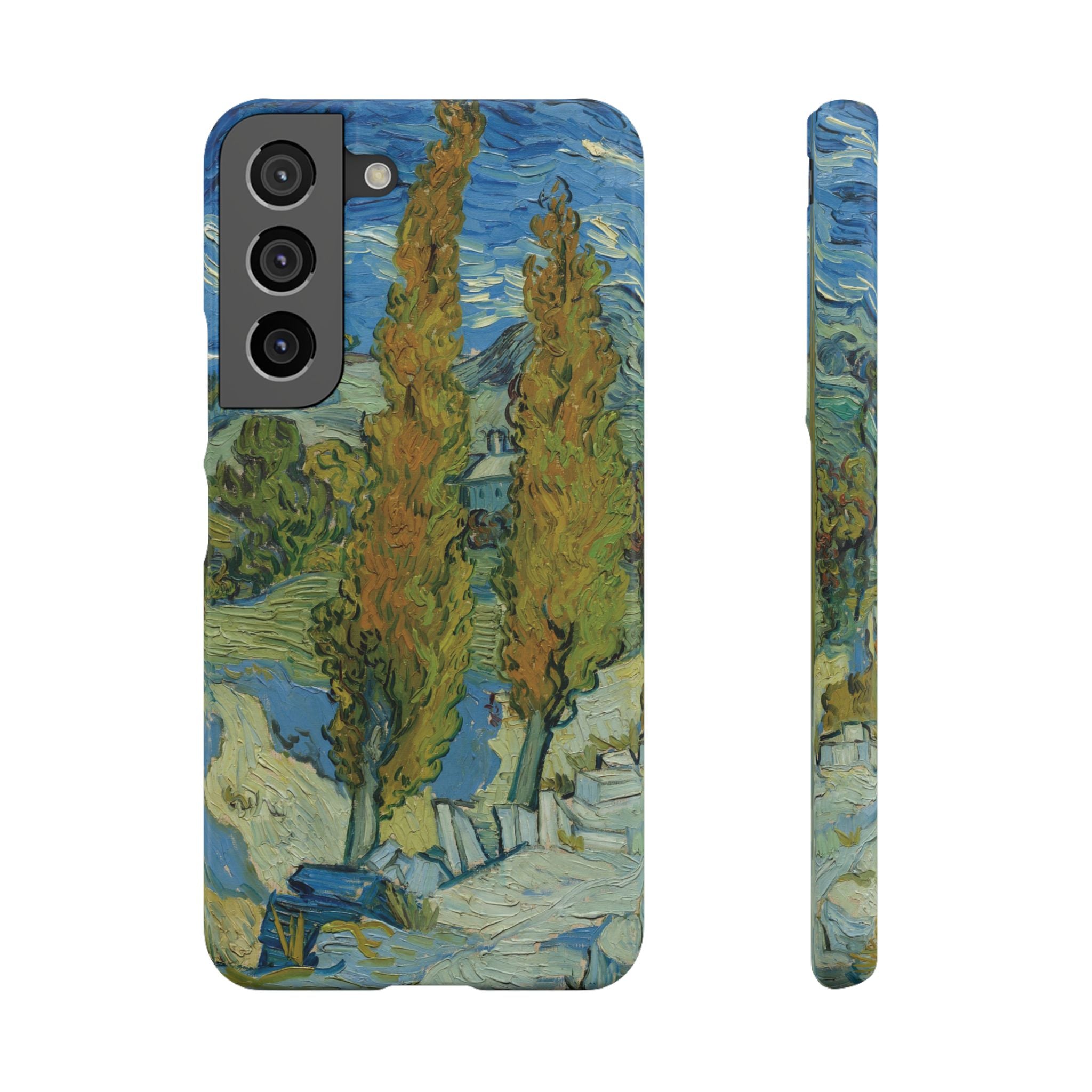 Two Poplars in the Alpilles near Saint-Rémy by Vincent van Gogh - Samsung Slim Case