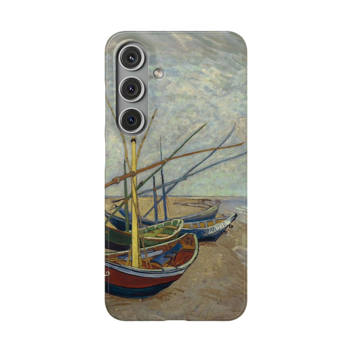 Fishing Boats on the Beach by Vincent van Gogh - Samsung Slim Case