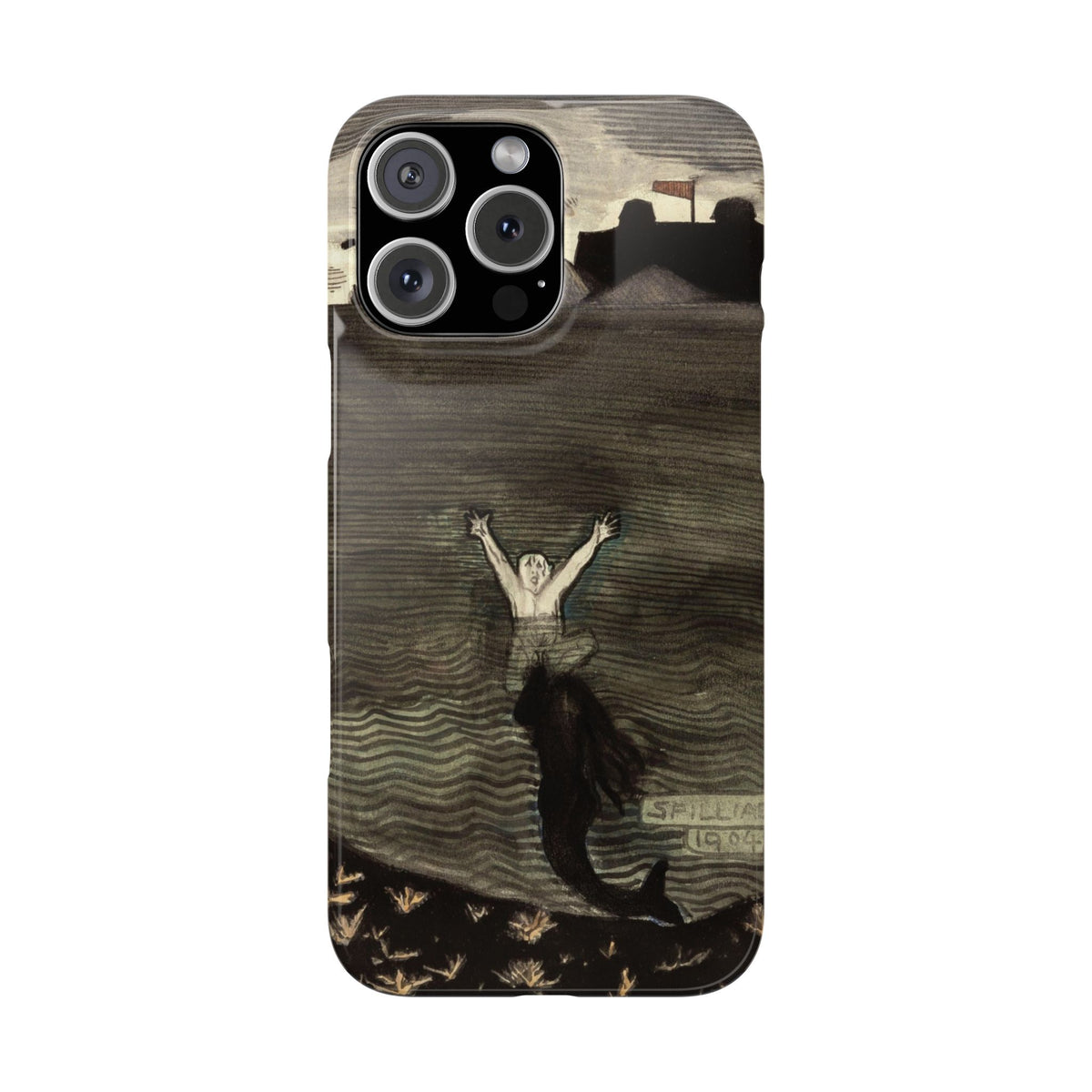 The Call of the Mermaid The Drowning by Leon Spilliaert - iPhone Slim Case