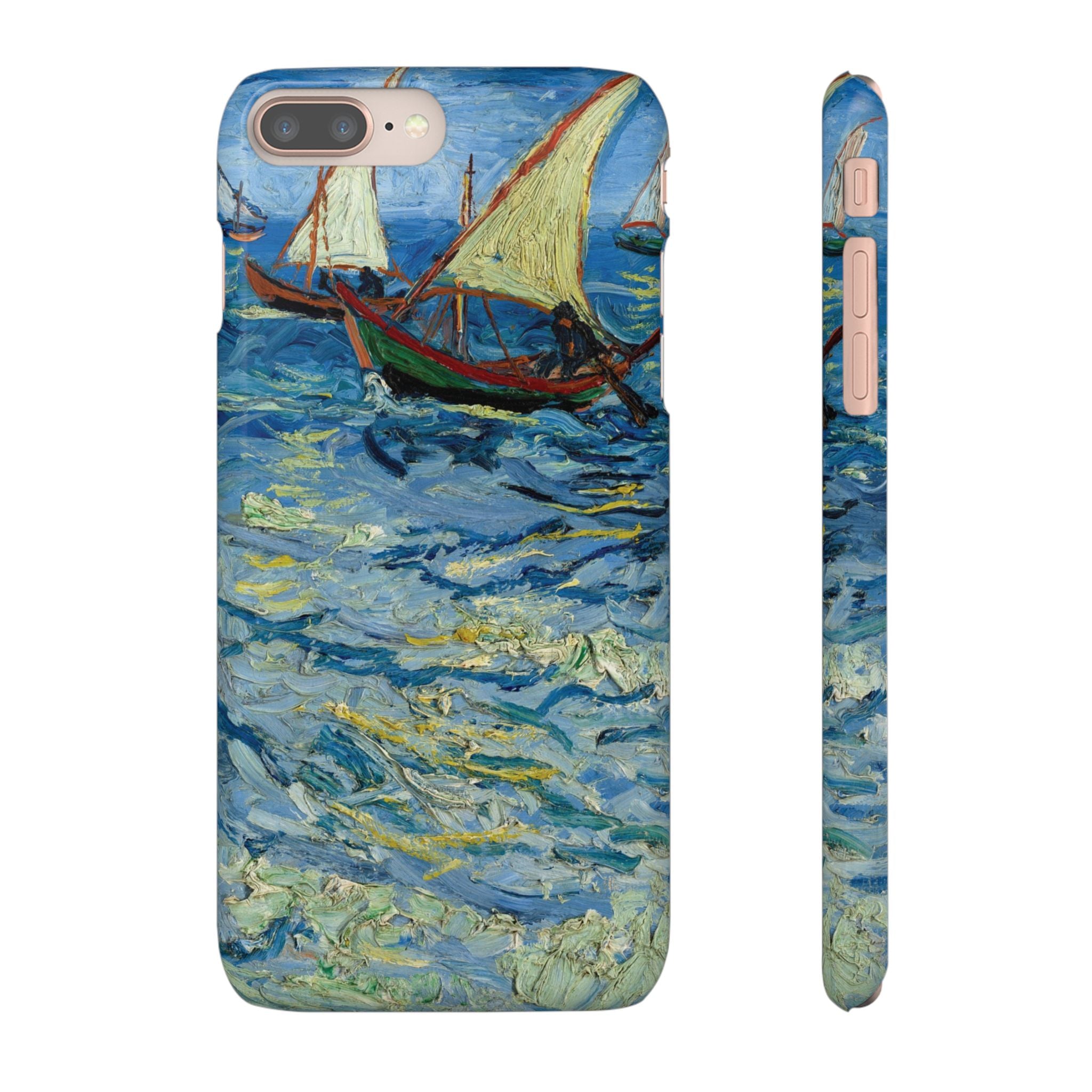 Fishing Boats at Sea by Vincent van Gogh - iPhone Slim Case