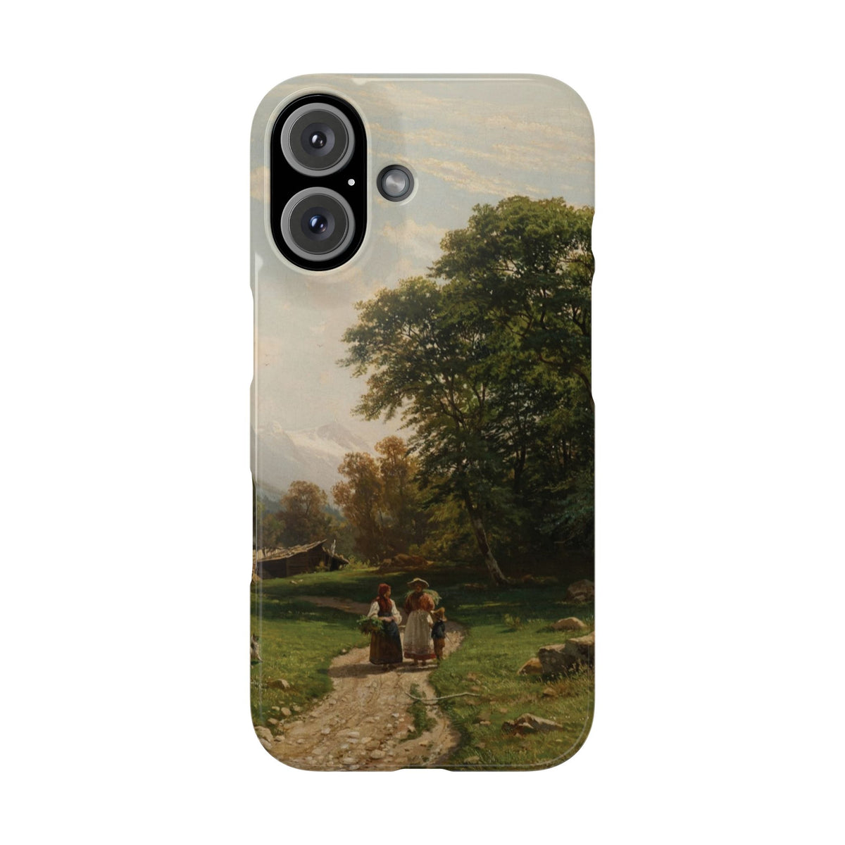 Swiss Landscape by Ivan Ivanovich Shishkin - iPhone Slim Case