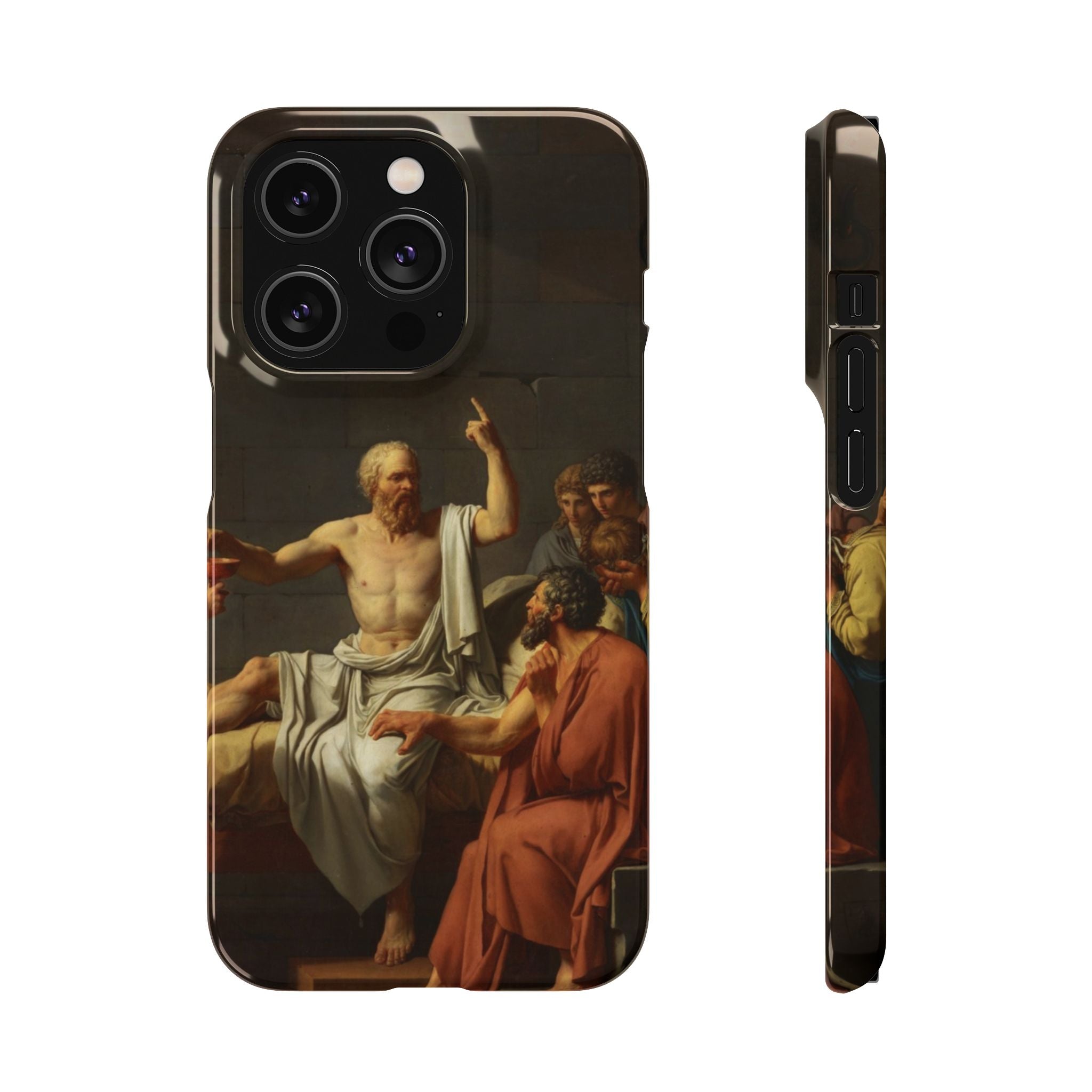 The Death of Socrates by Jacques-Louis David - iPhone Slim Case