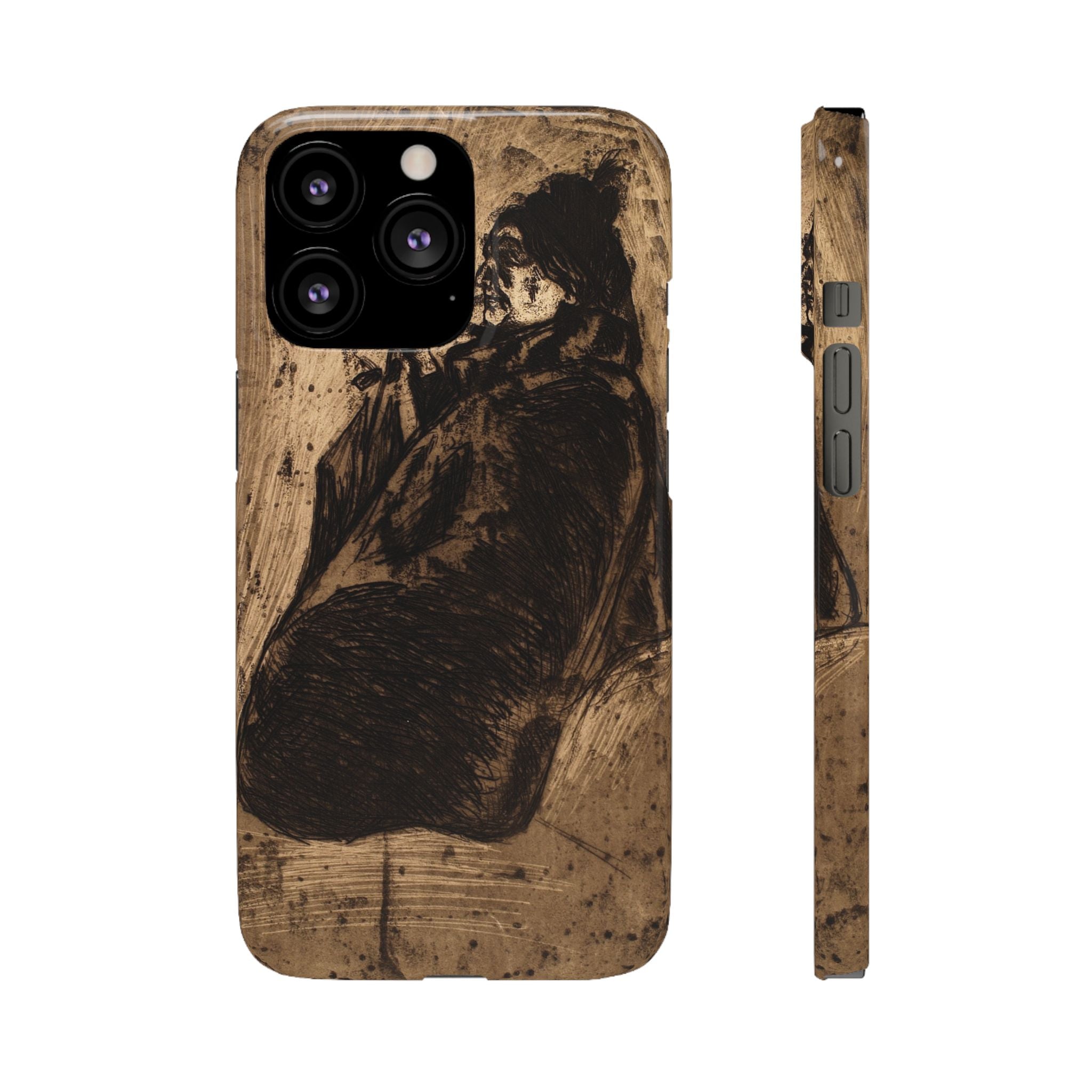 Old Woman by Edvard Munch - iPhone Slim Case