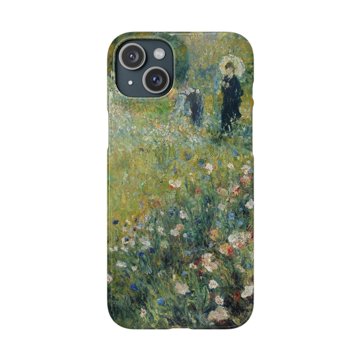 Woman with a Parasol in a Garden by Pierre Auguste Renoir - iPhone Slim Case