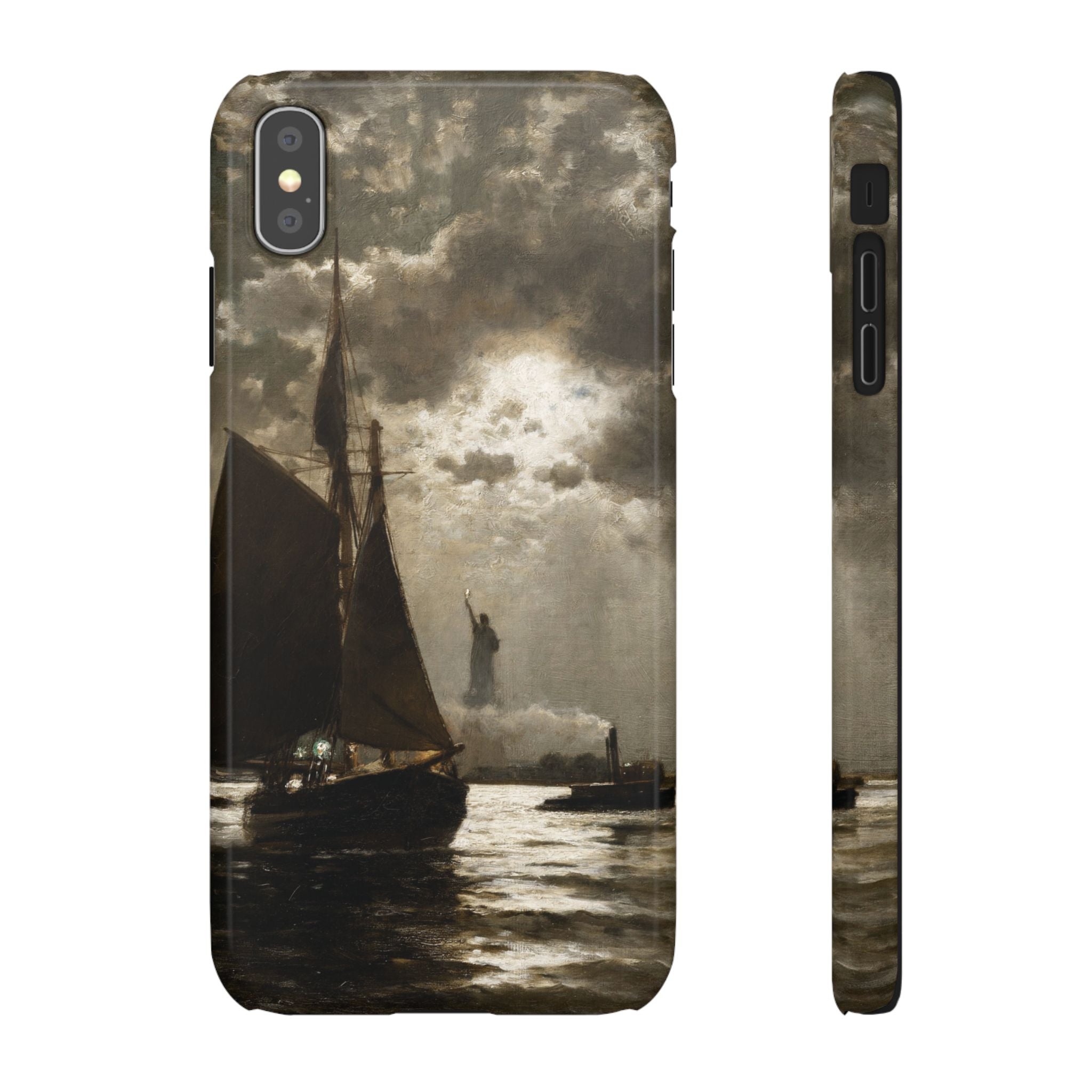 Nightfall over New York Harbor by Edward Moran - iPhone Slim Case