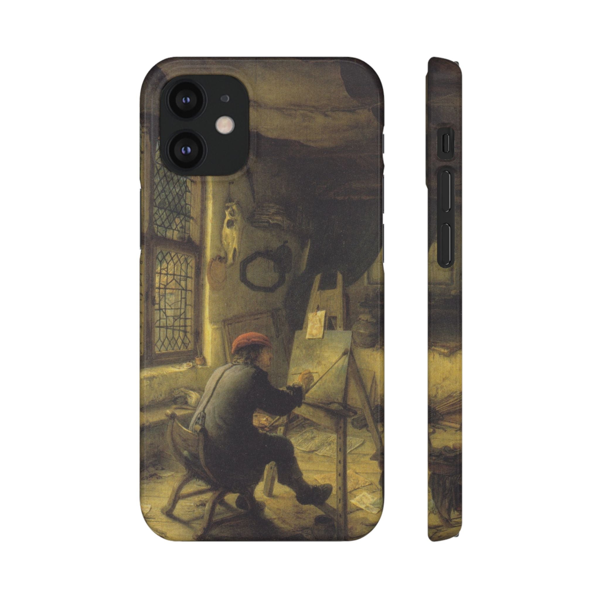 The Painter in His Workshop by Adriaen van Ostade - iPhone Slim Case