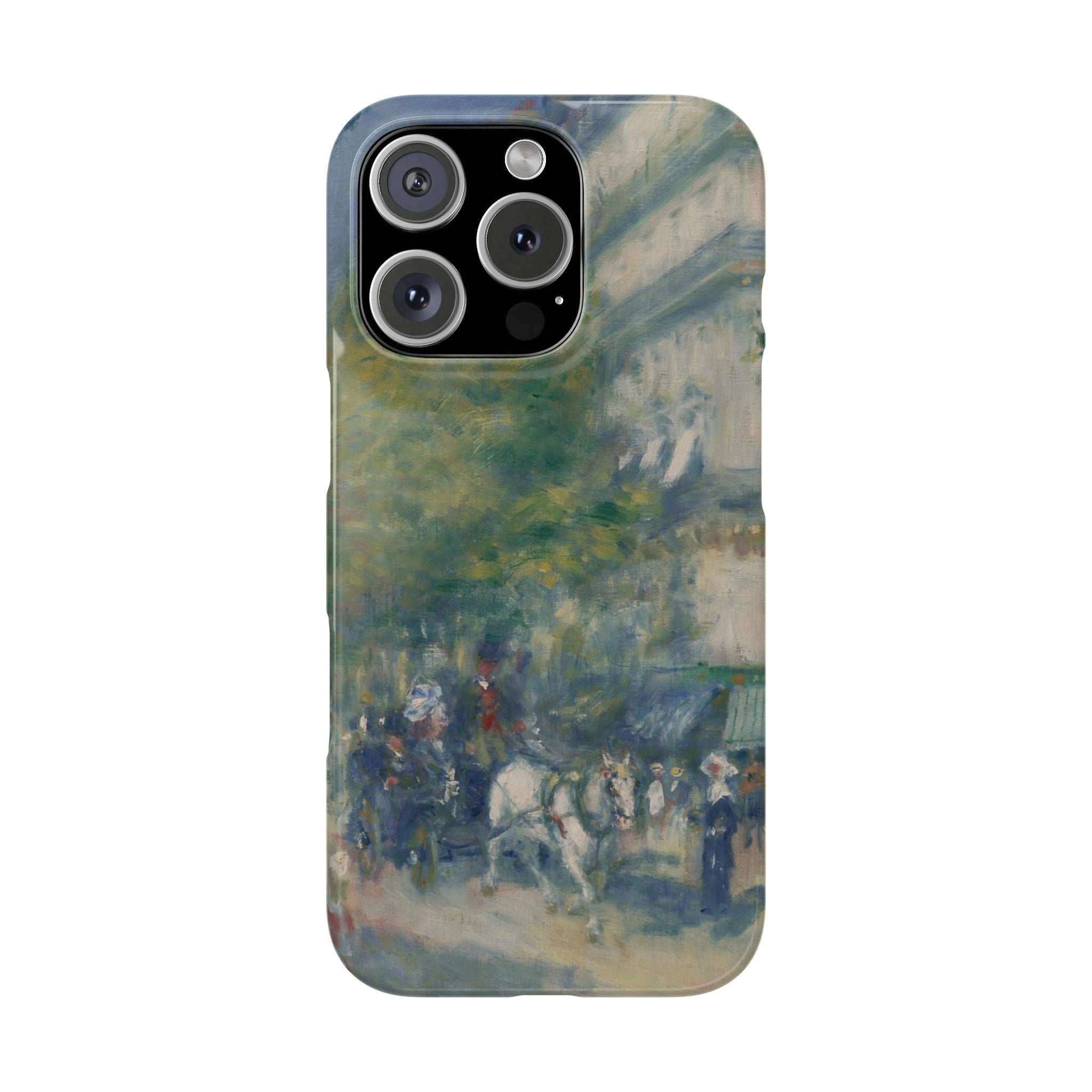 The Grands Boulevards by Pierre Auguste Renoir - iPhone Slim Case