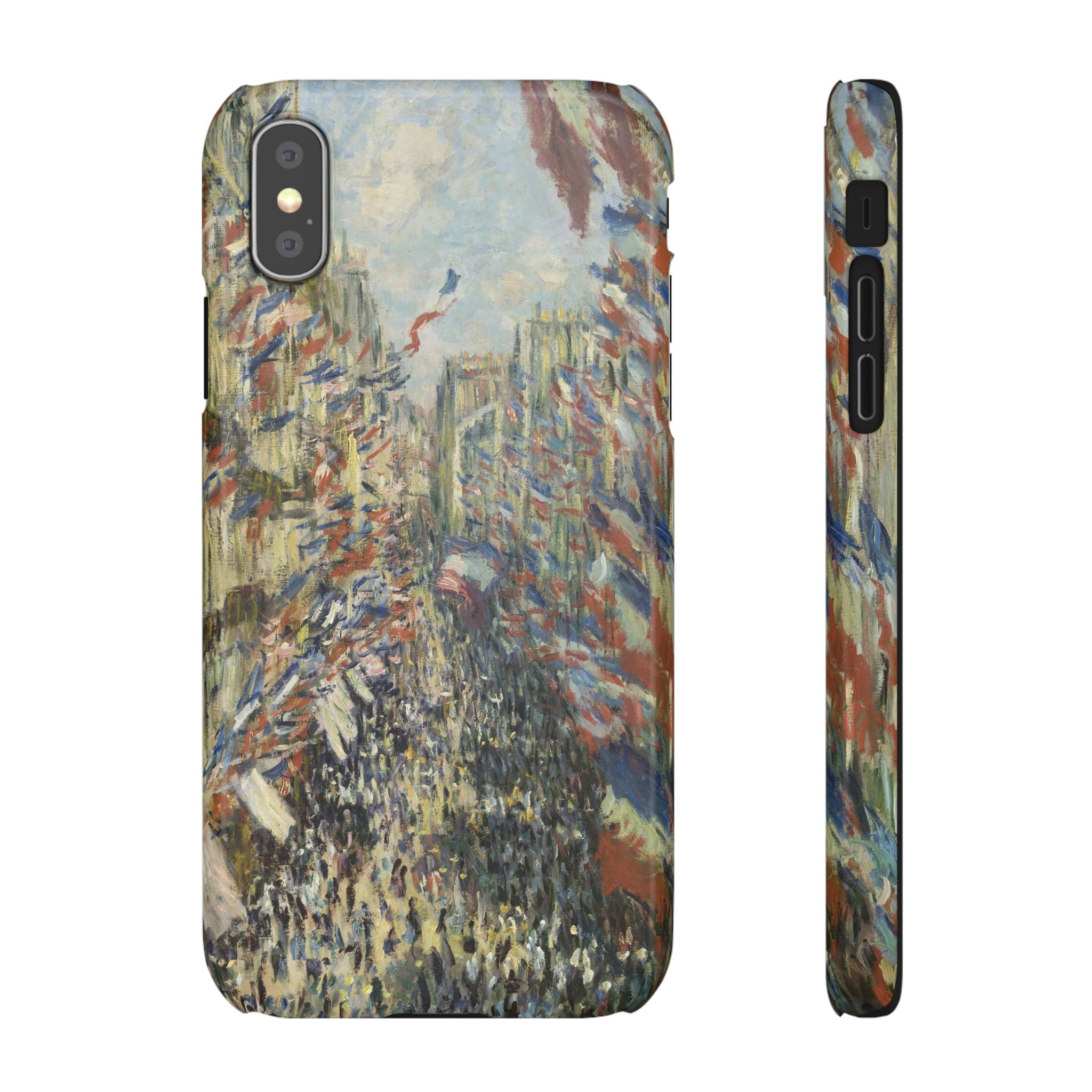 The Rue Montorgueil in Paris by Claude Monet - iPhone Slim Case