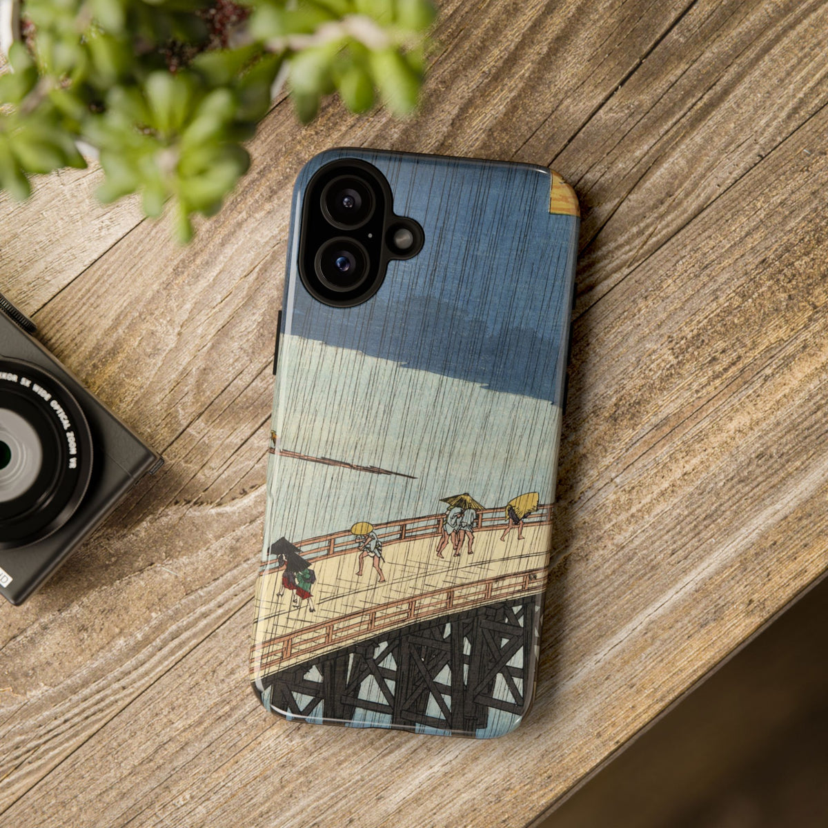 Sudden Shower over Shin Ohashi Bridge and Atake by Utagawa Hiroshige - iPhone Tough Case