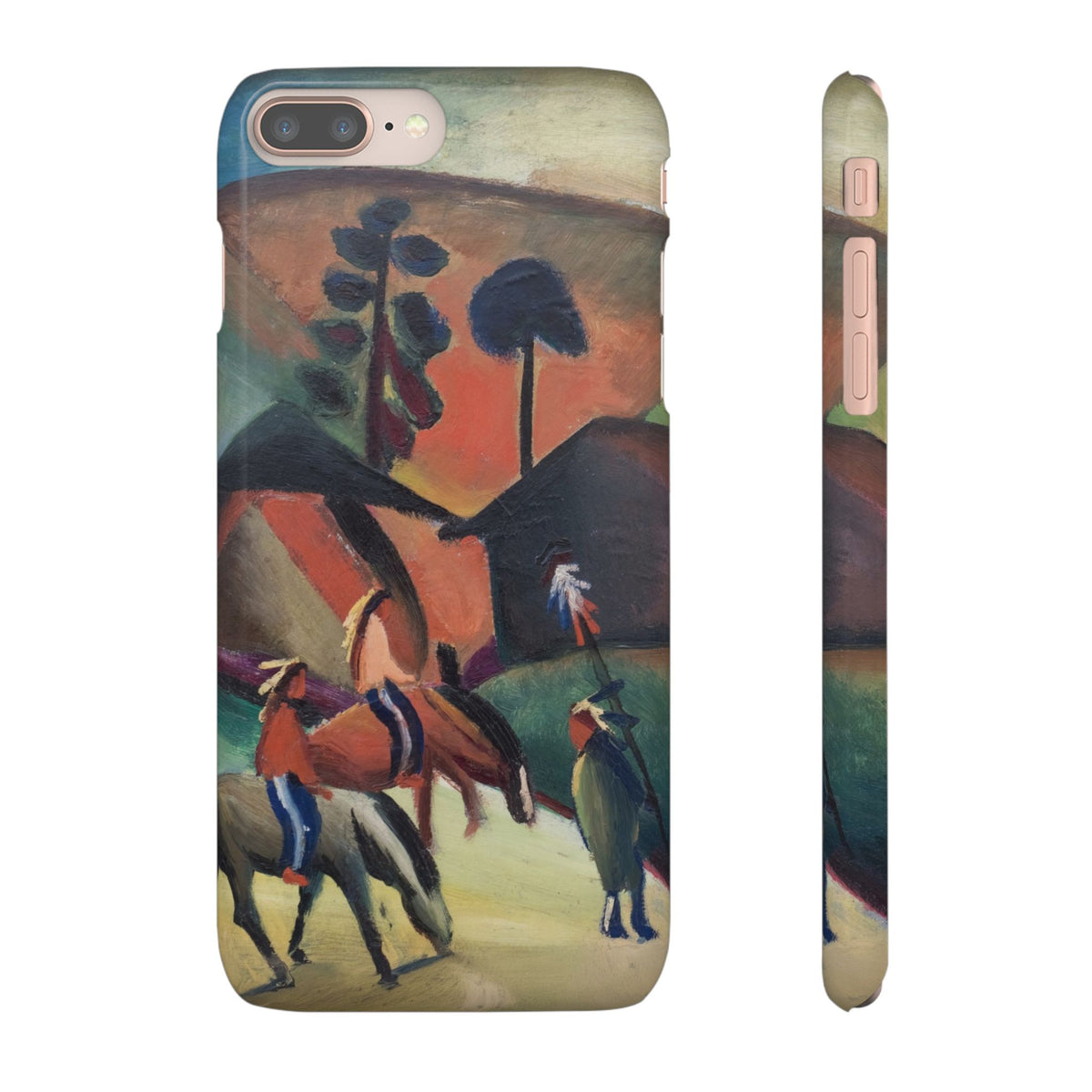 Indians on Horsebacks by August Macke - iPhone Slim Case