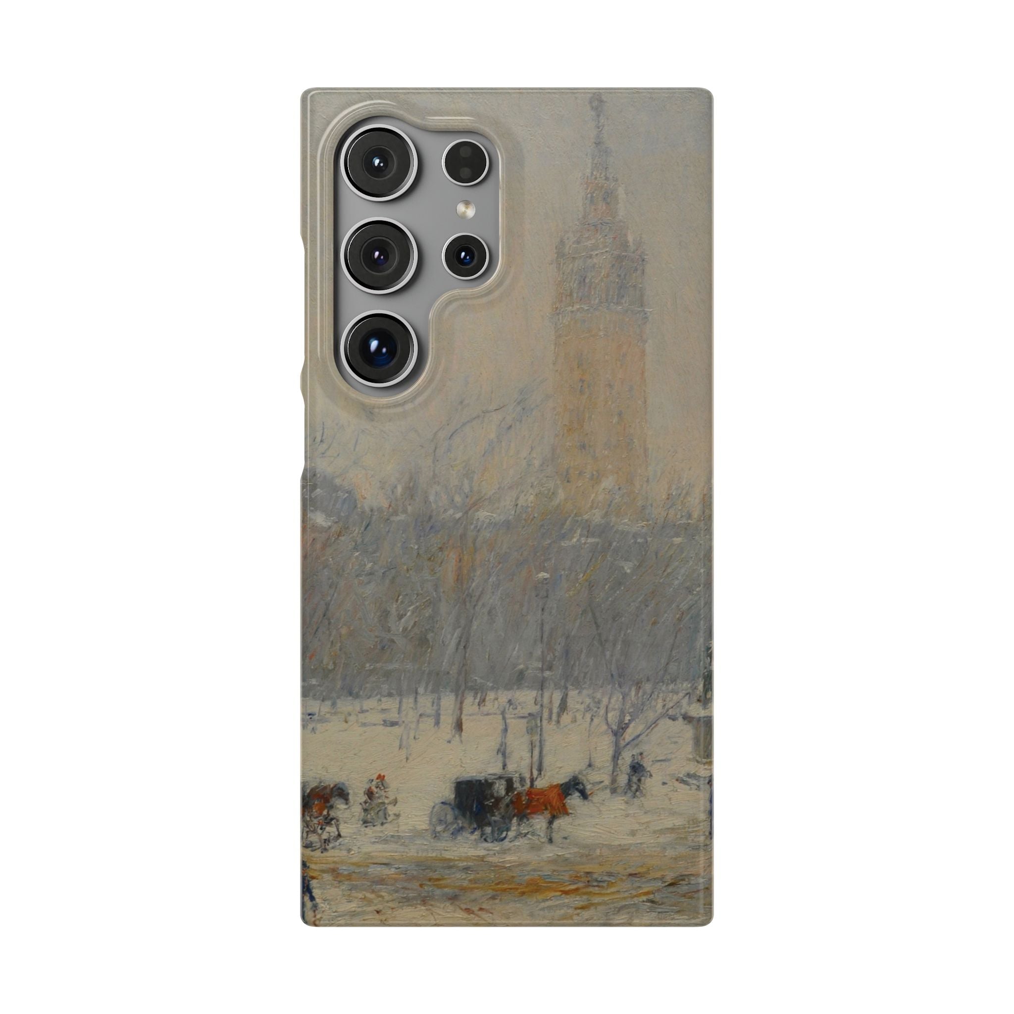 Snowstorm, Madison Square by Childe Hassam - Samsung Slim Case