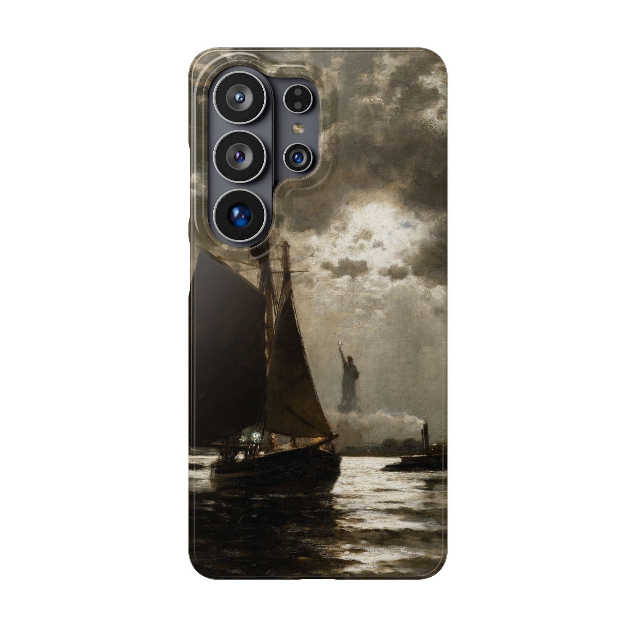 Nightfall over New York Harbor by Edward Moran - Samsung Slim Case
