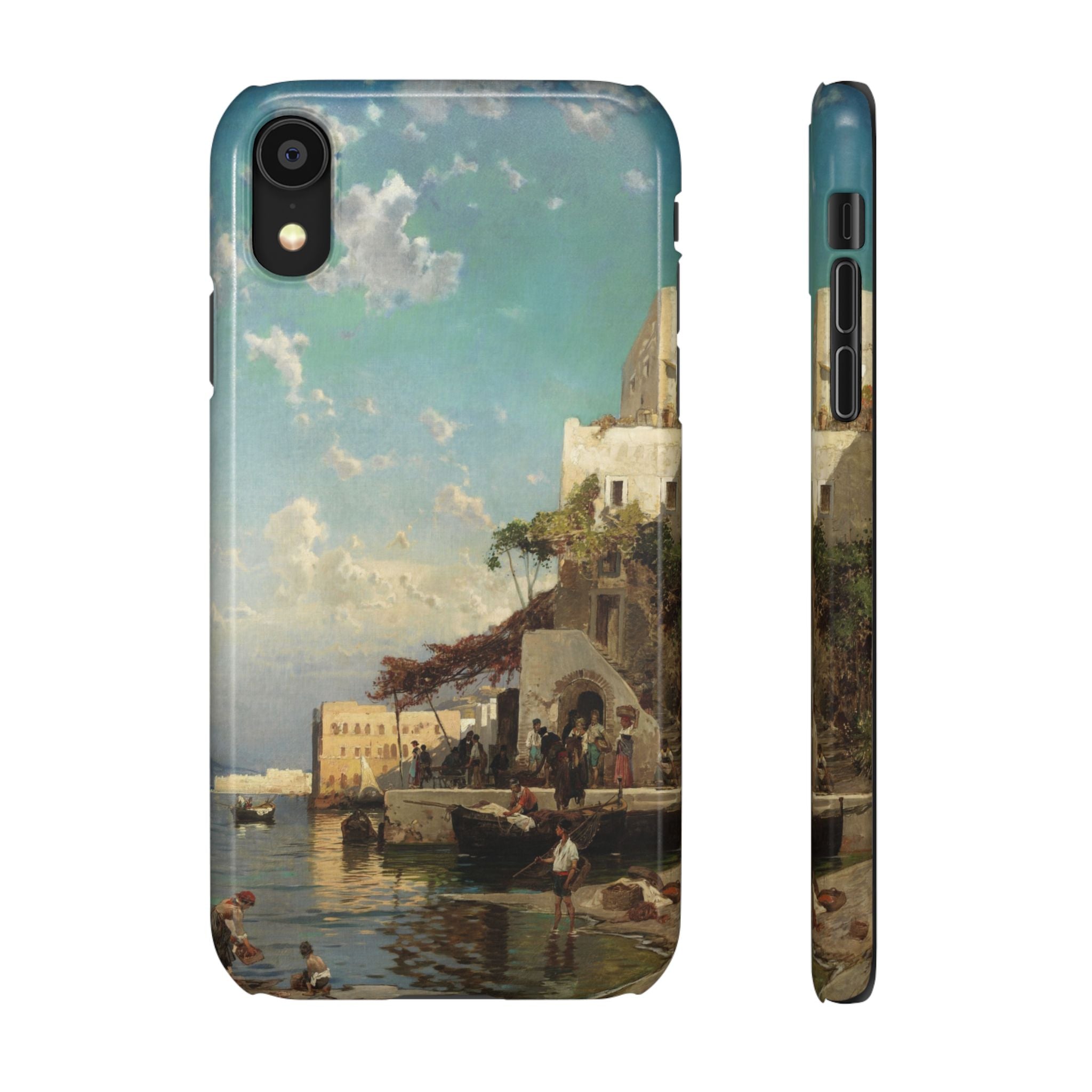 Evening Meeting of the Fishermen by Hermann Corrodi - iPhone Slim Case