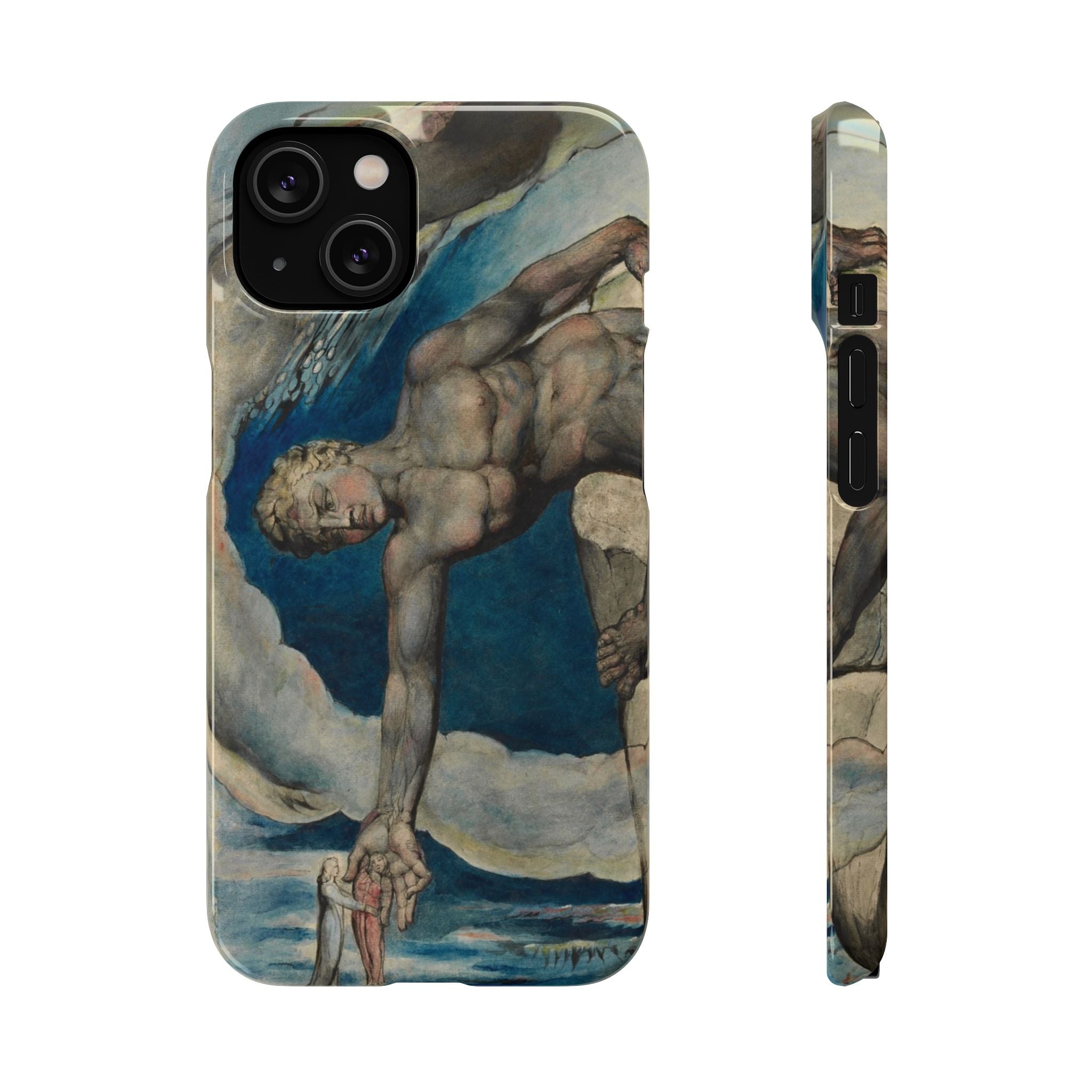 Antaeus setting down Dante and Virgil in the Last Circle of Hell by William Blake - iPhone Slim Case