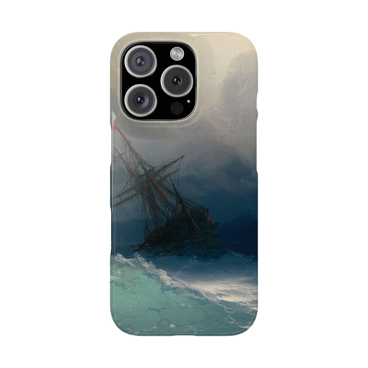 Ship on Stormy Seas by Ivan Aivazovsky - iPhone Slim Case