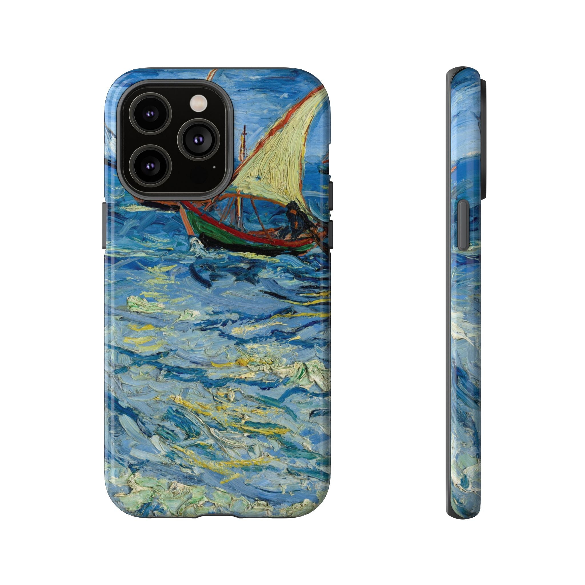 Fishing Boats at Sea by Vincent van Gogh - iPhone Tough Case