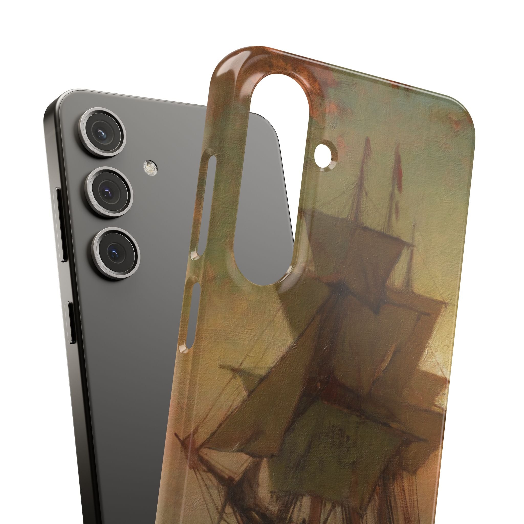 Ships at Night by Edward Moran - Samsung Slim Case