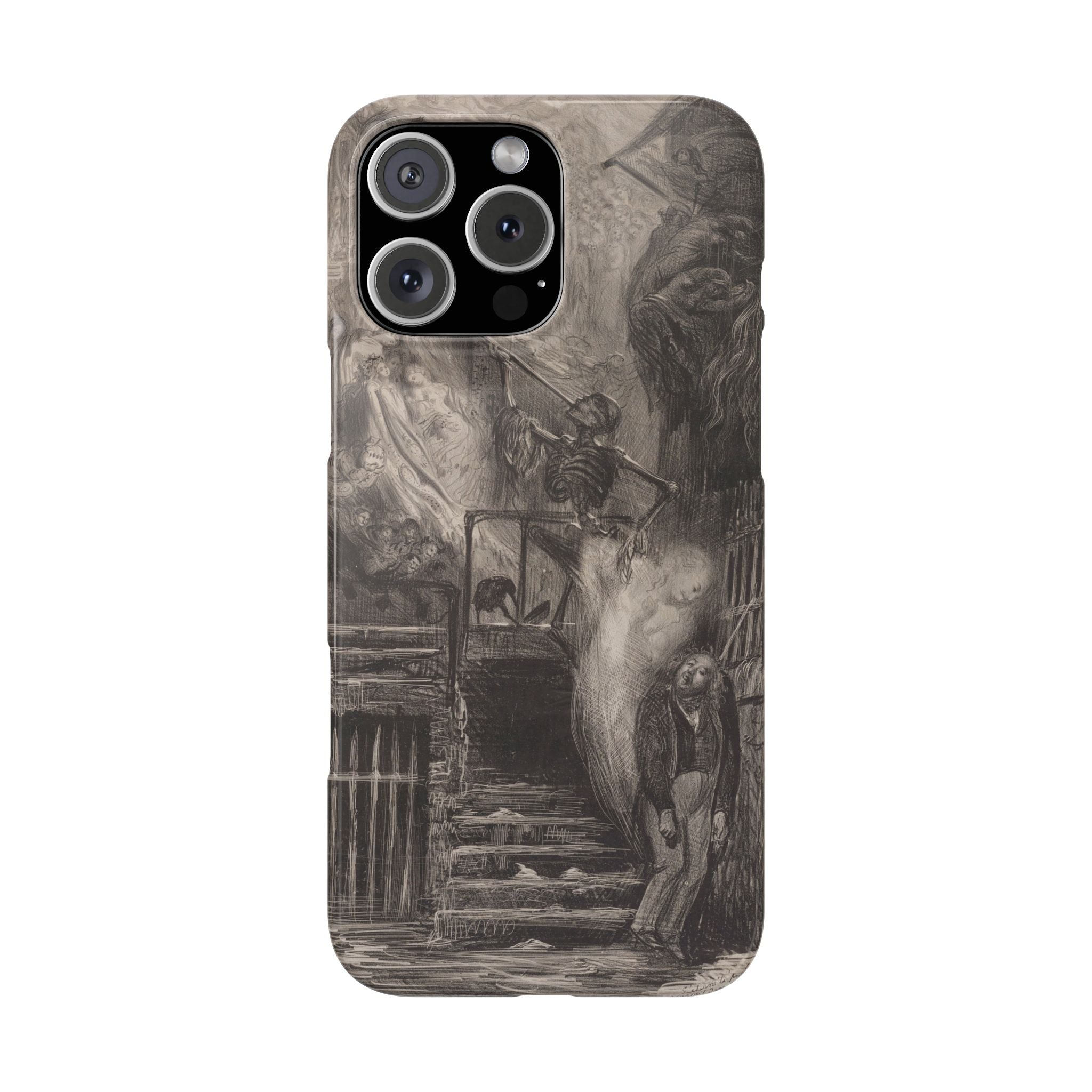 La Rue de la Vieille Lanterne (The Suicide of Gérard de Nerval) by Gustave Doré - iPhone Slim Case