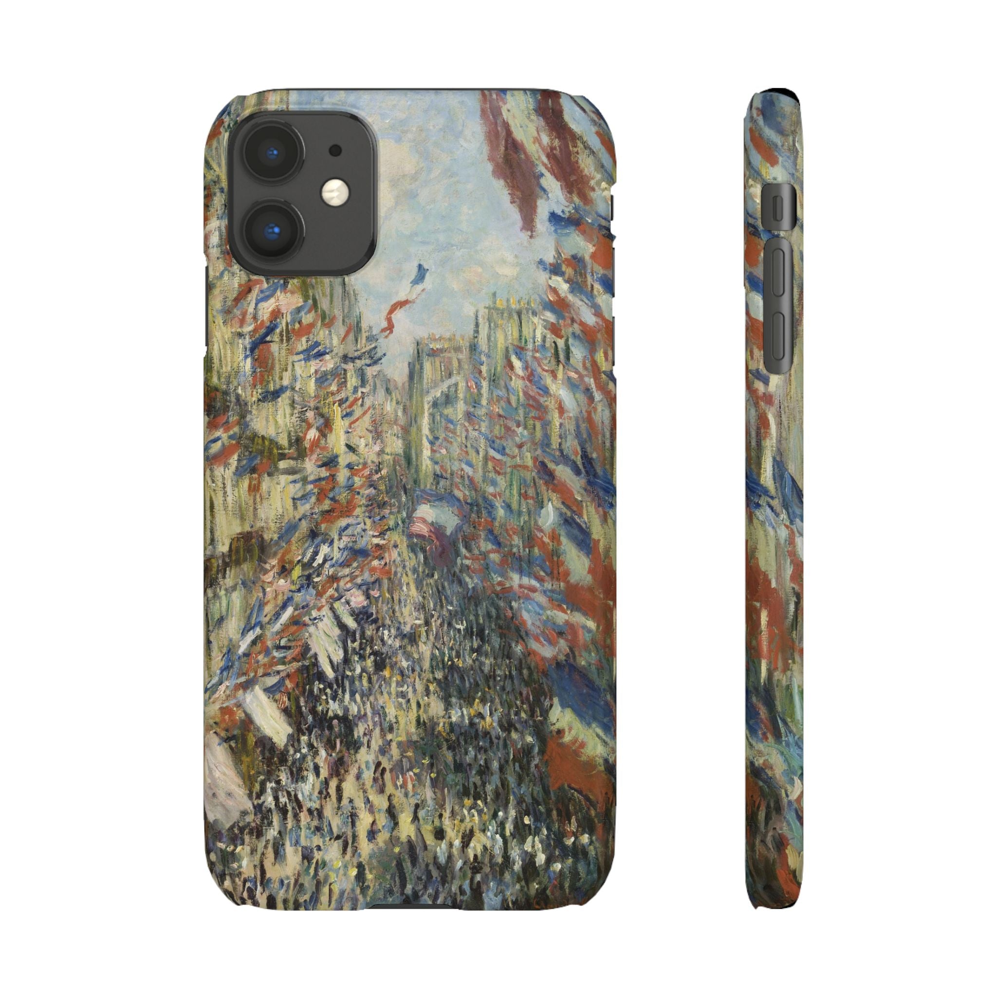The Rue Montorgueil in Paris by Claude Monet - iPhone Slim Case