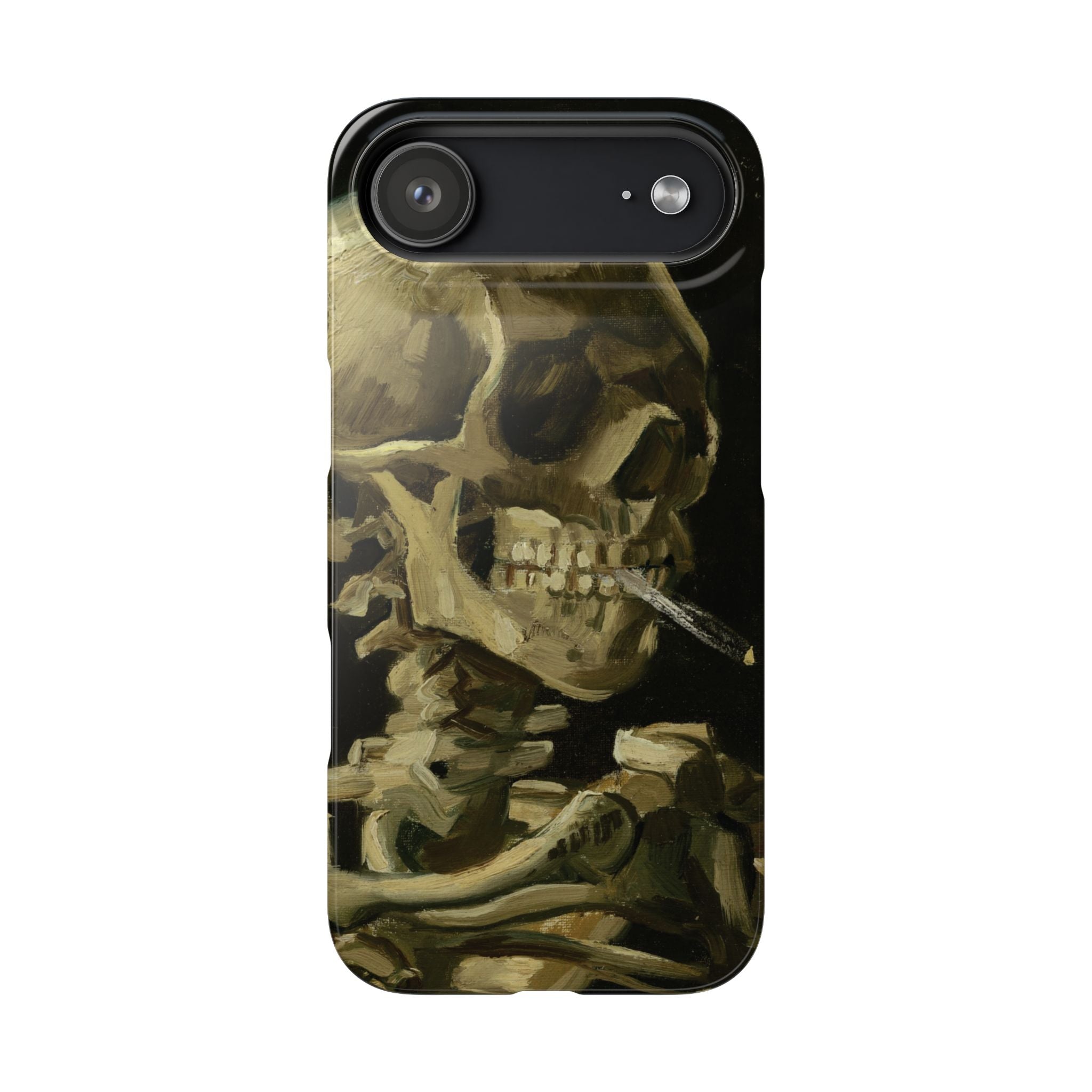 Skeleton with Cigarette by Van Gogh - iPhone Slim Case