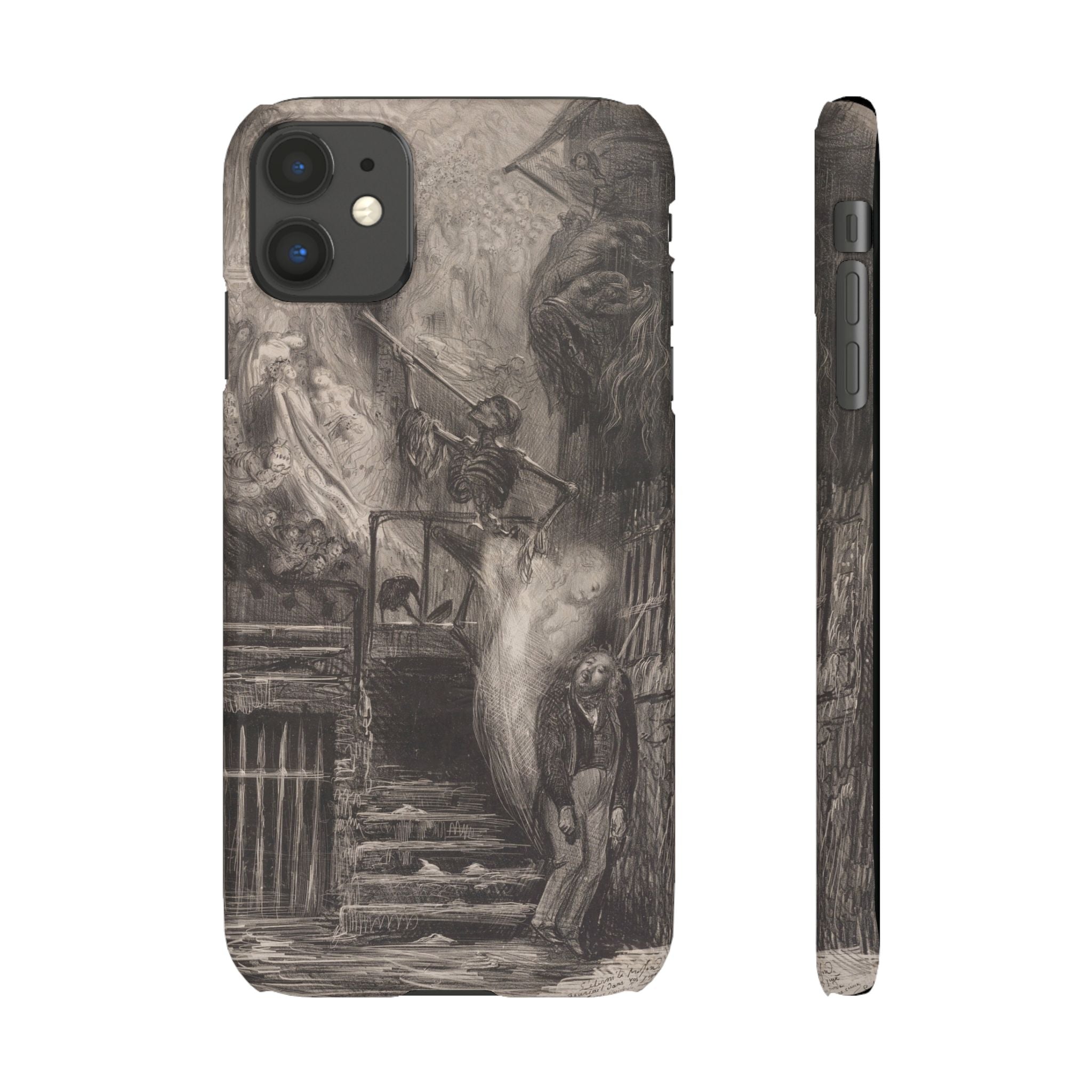 La Rue de la Vieille Lanterne (The Suicide of Gérard de Nerval) by Gustave Doré - iPhone Slim Case