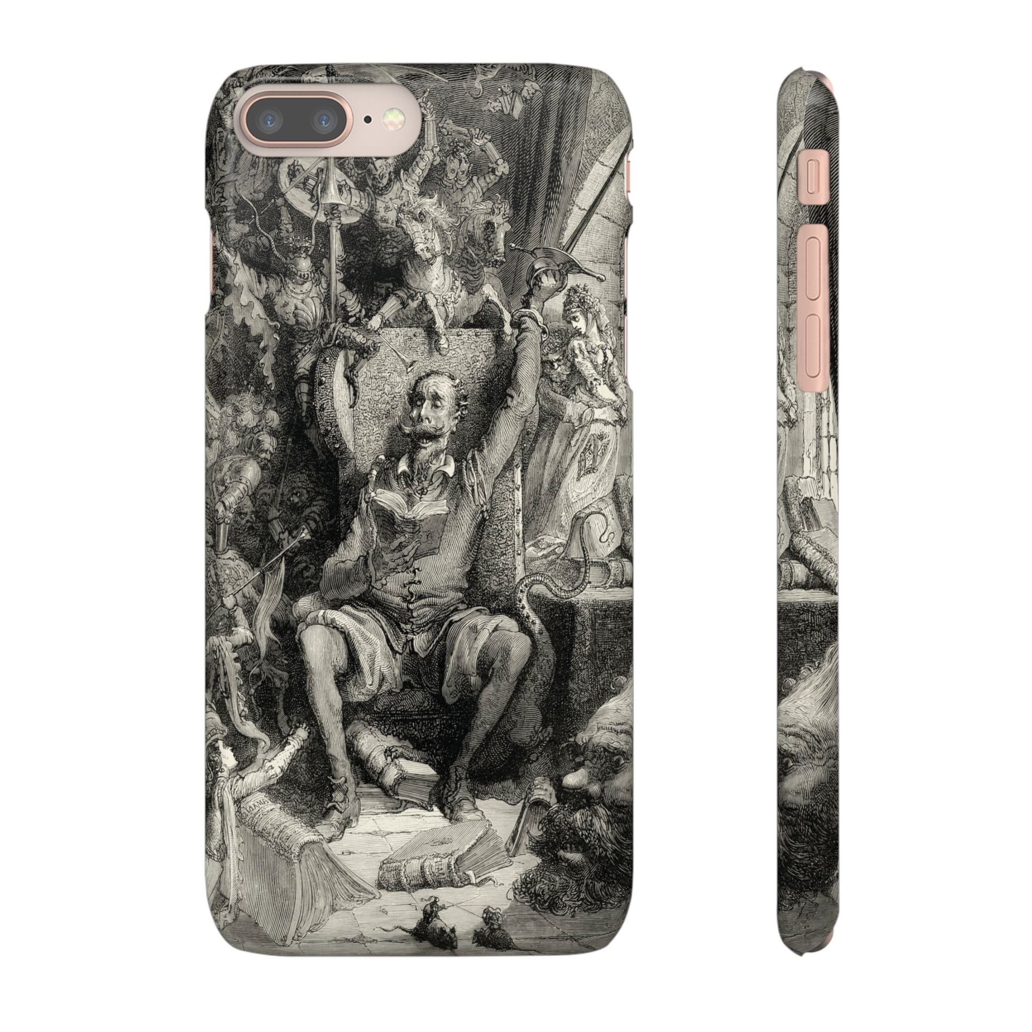 Don Quixote and His Visions by Gustave Doré - iPhone Slim Case