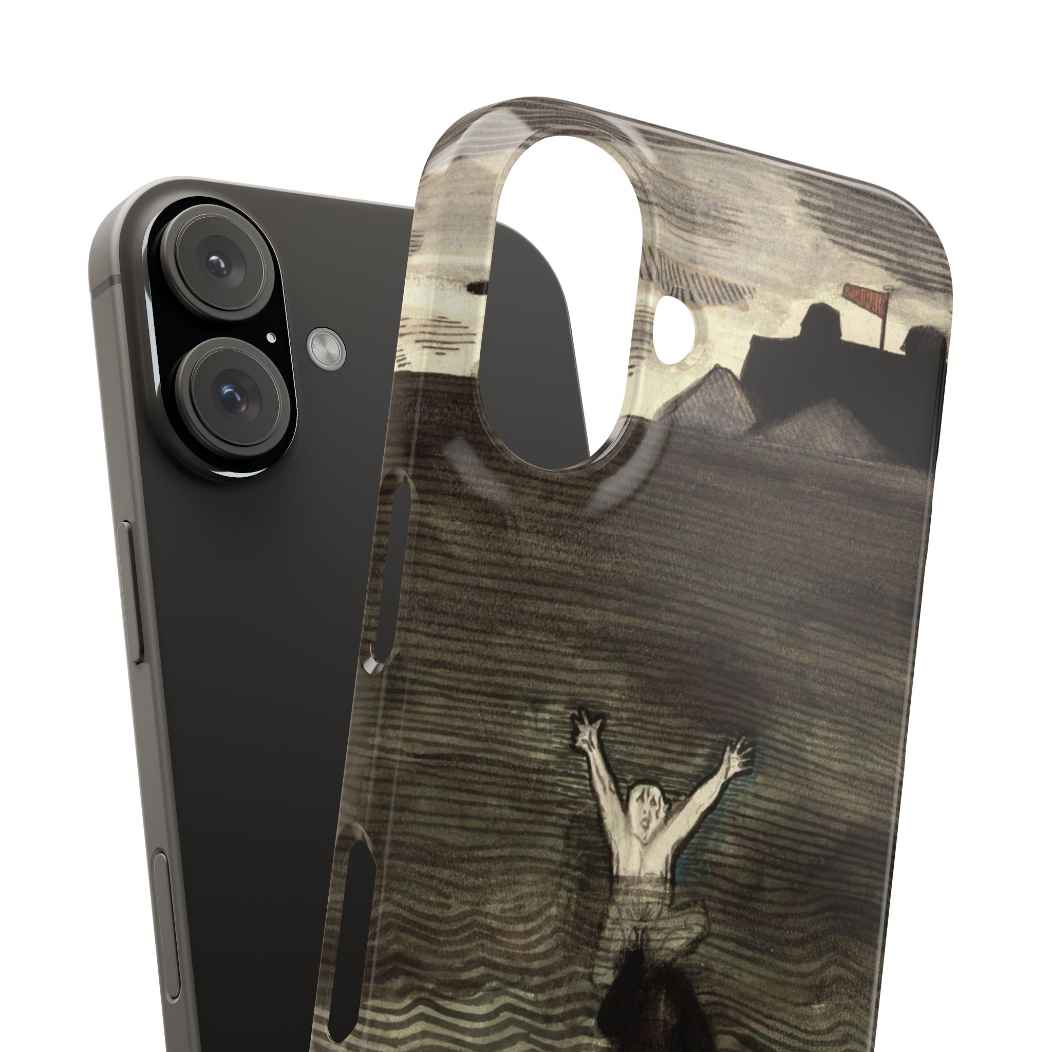 The Call of the Mermaid The Drowning di Leon Spilliaert - Cover sottile per iPhone