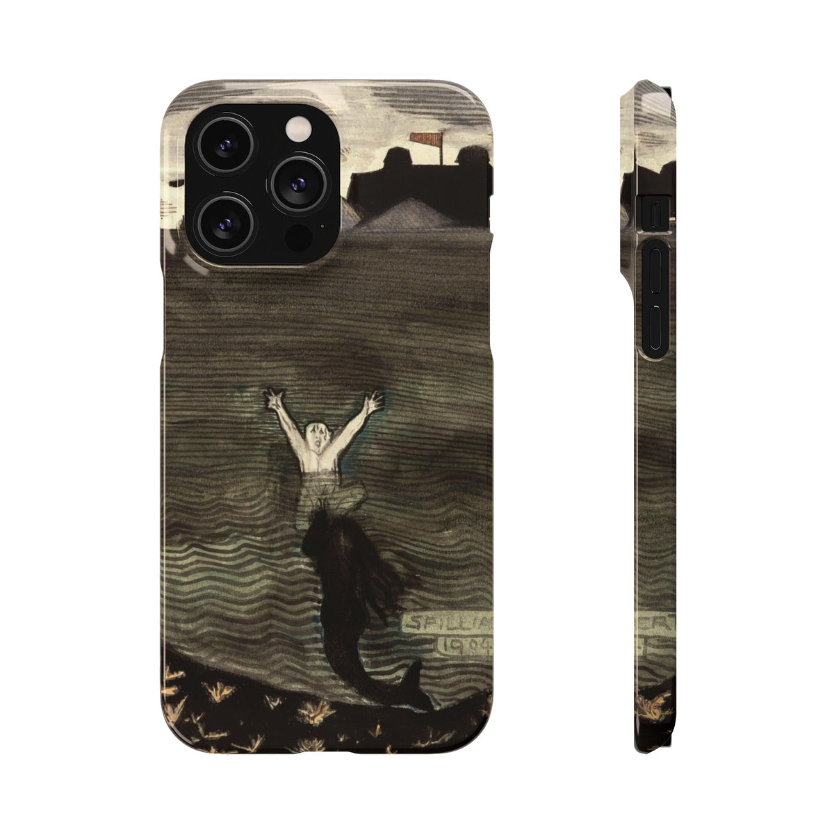The Call of the Mermaid The Drowning by Leon Spilliaert - iPhone Slim Case