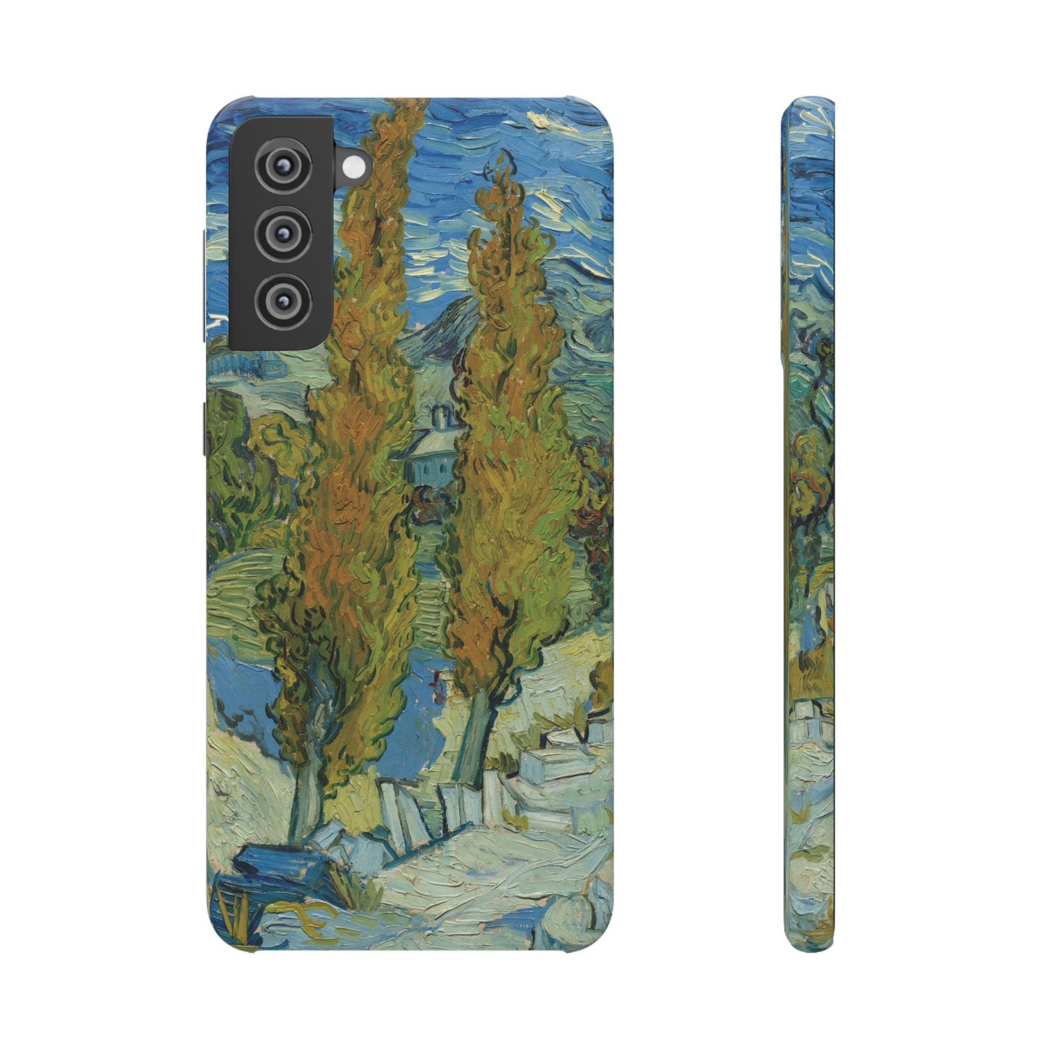 Two Poplars in the Alpilles near Saint-Rémy by Vincent van Gogh - Samsung Slim Case