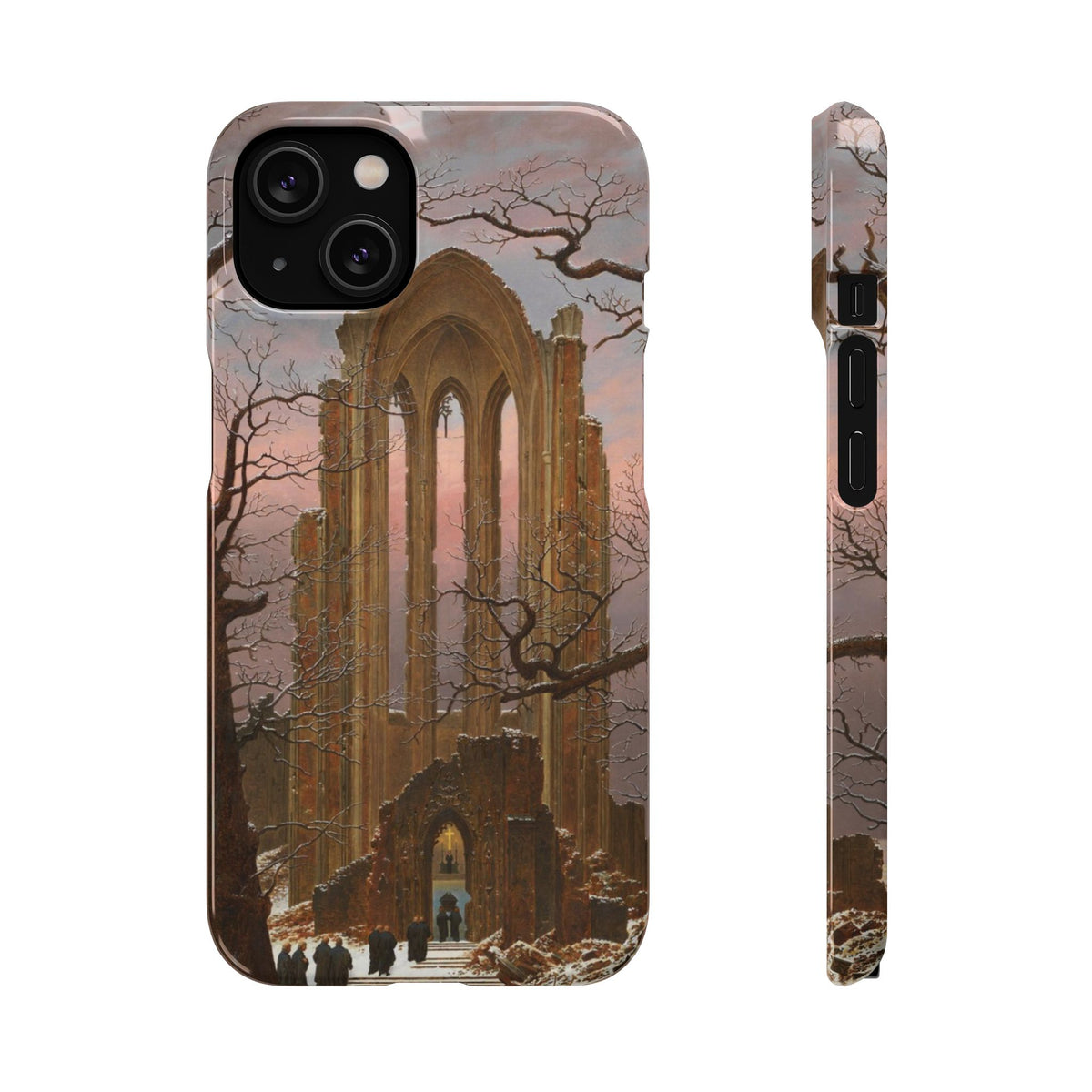 Monastery Graveyard in the Snow by Caspar David Friedrich - iPhone Slim Case
