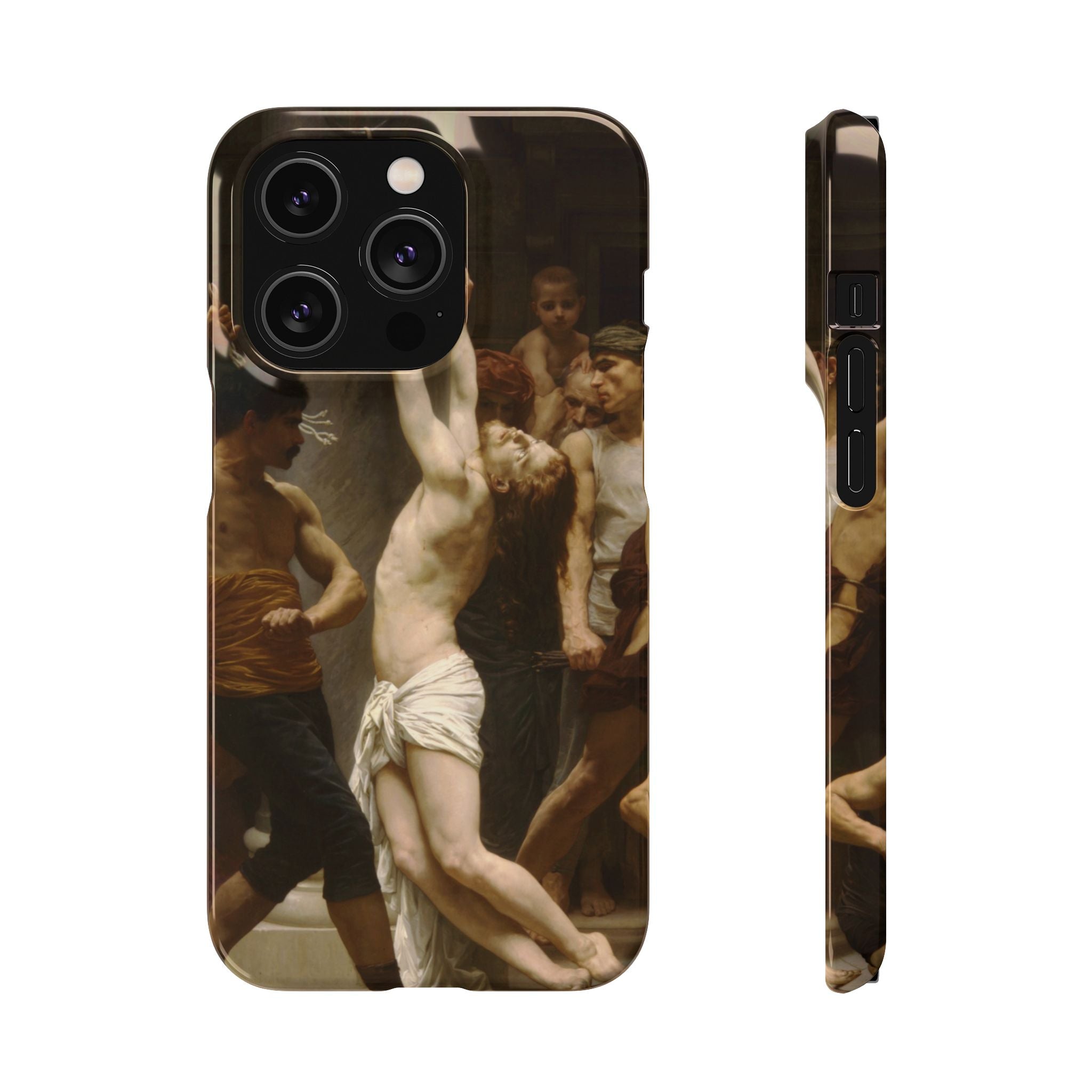 The Flagellation of Our Lord Jesus Christ by William-Adolphe Bouguereau - iPhone Slim Case