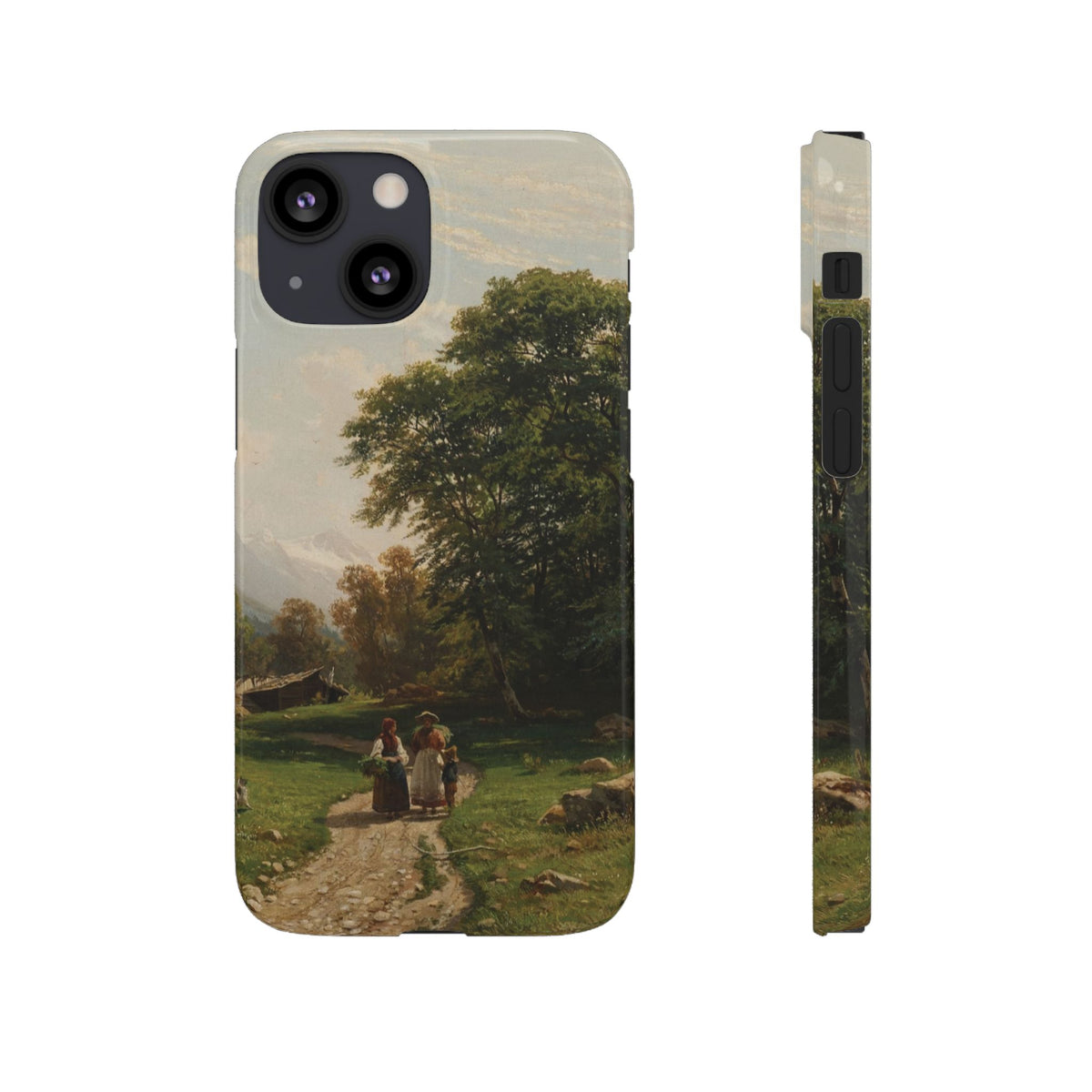 Swiss Landscape by Ivan Ivanovich Shishkin - iPhone Slim Case