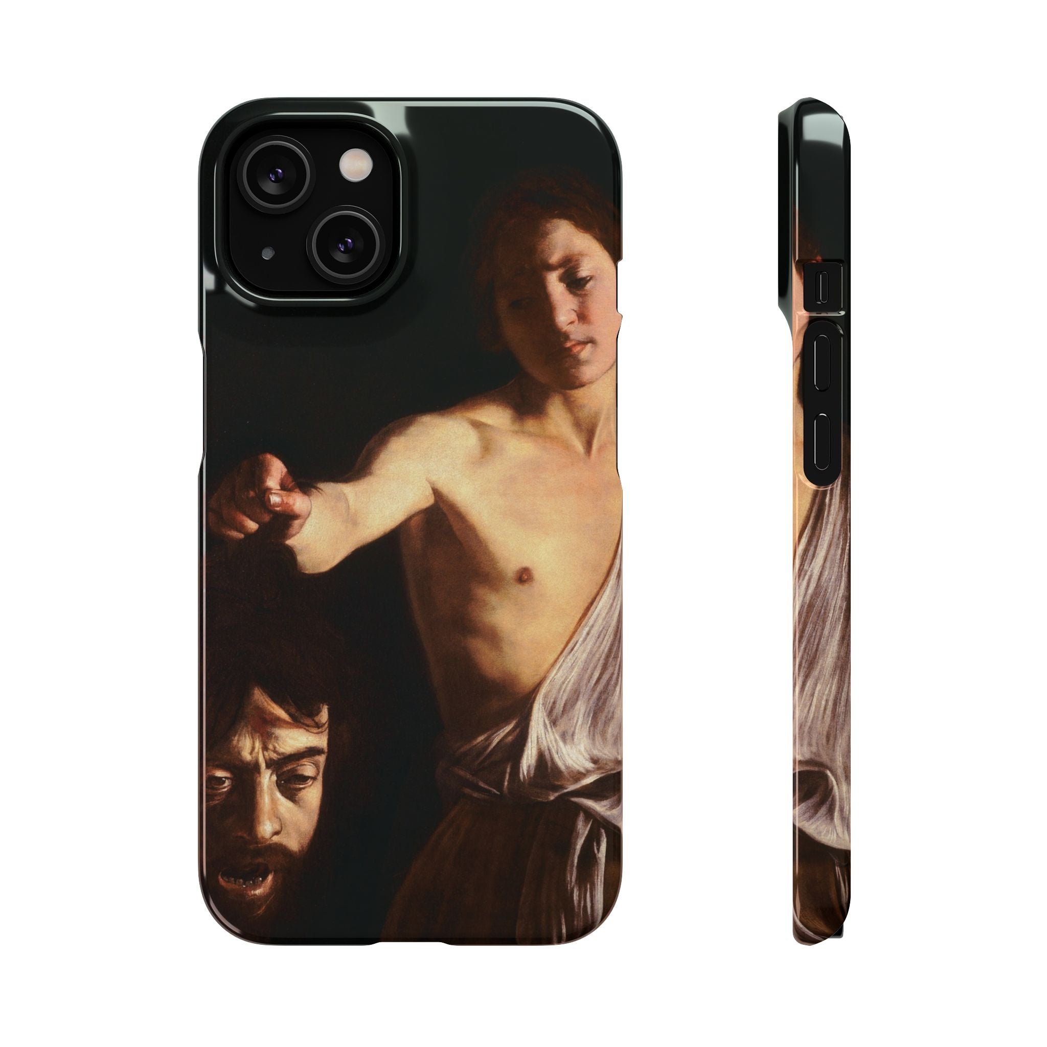 David with the Head of Goliath by Caravaggio - iPhone Slim Case