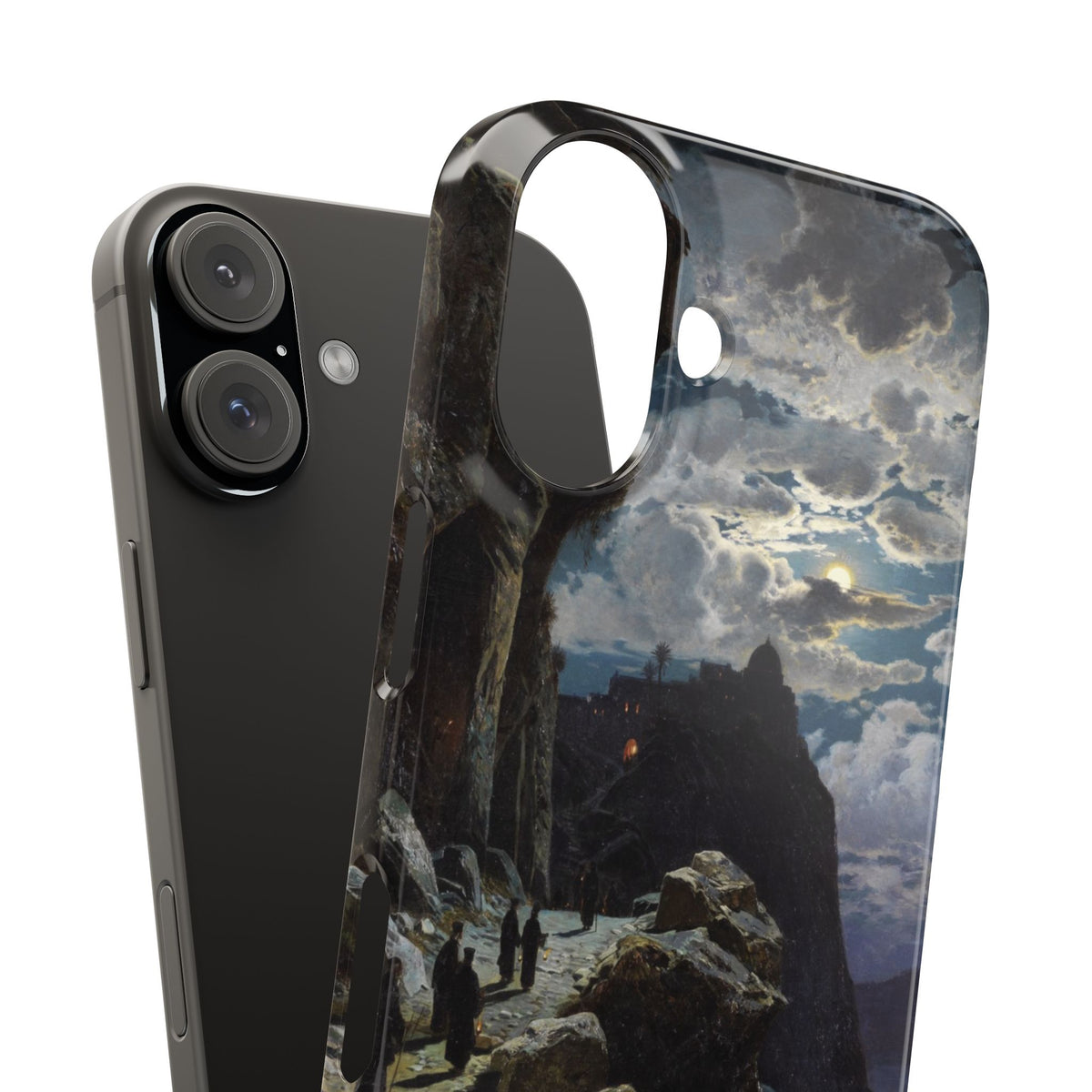 Procession of Monks on Mount Athos by Hermann Corrodi - iPhone Slim Case