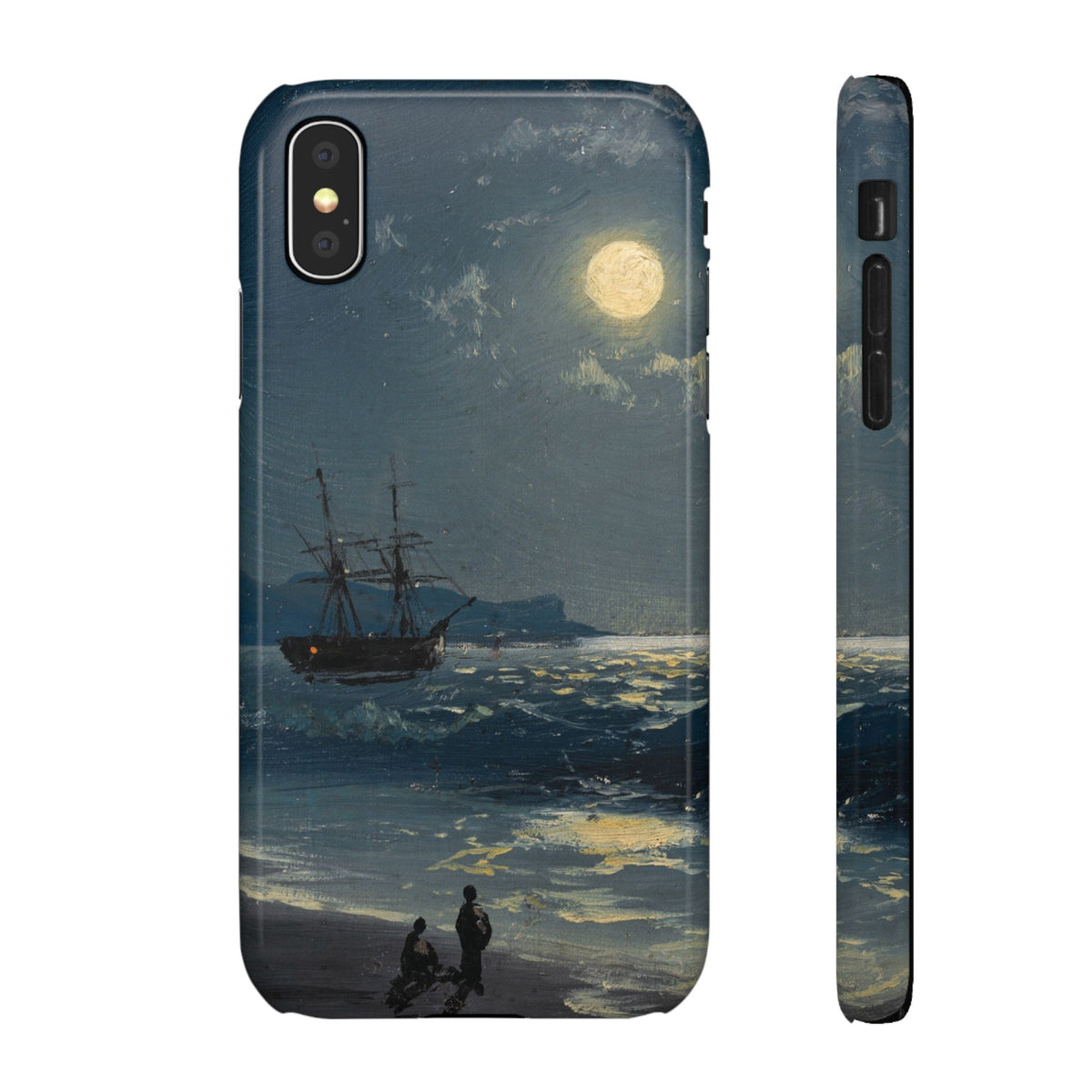 Sailing Ship on a Calm Sea by Moonlight by Ivan Aivazovsky - iPhone Slim Case