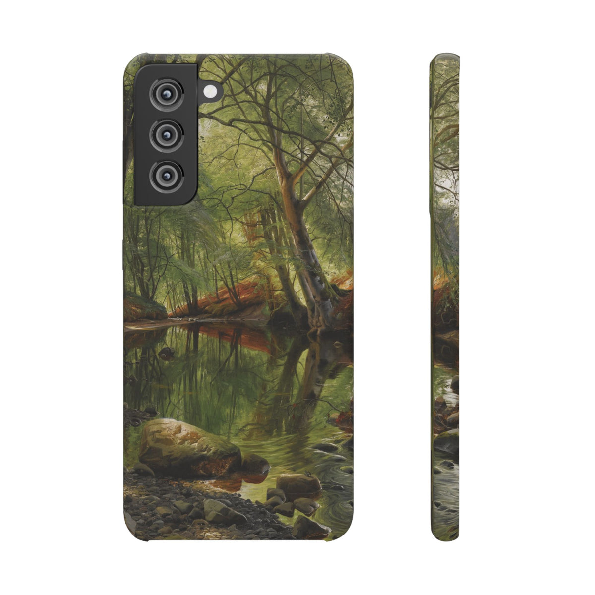 A woodland stream by Peder Mork Monsted - Samsung Slim Case