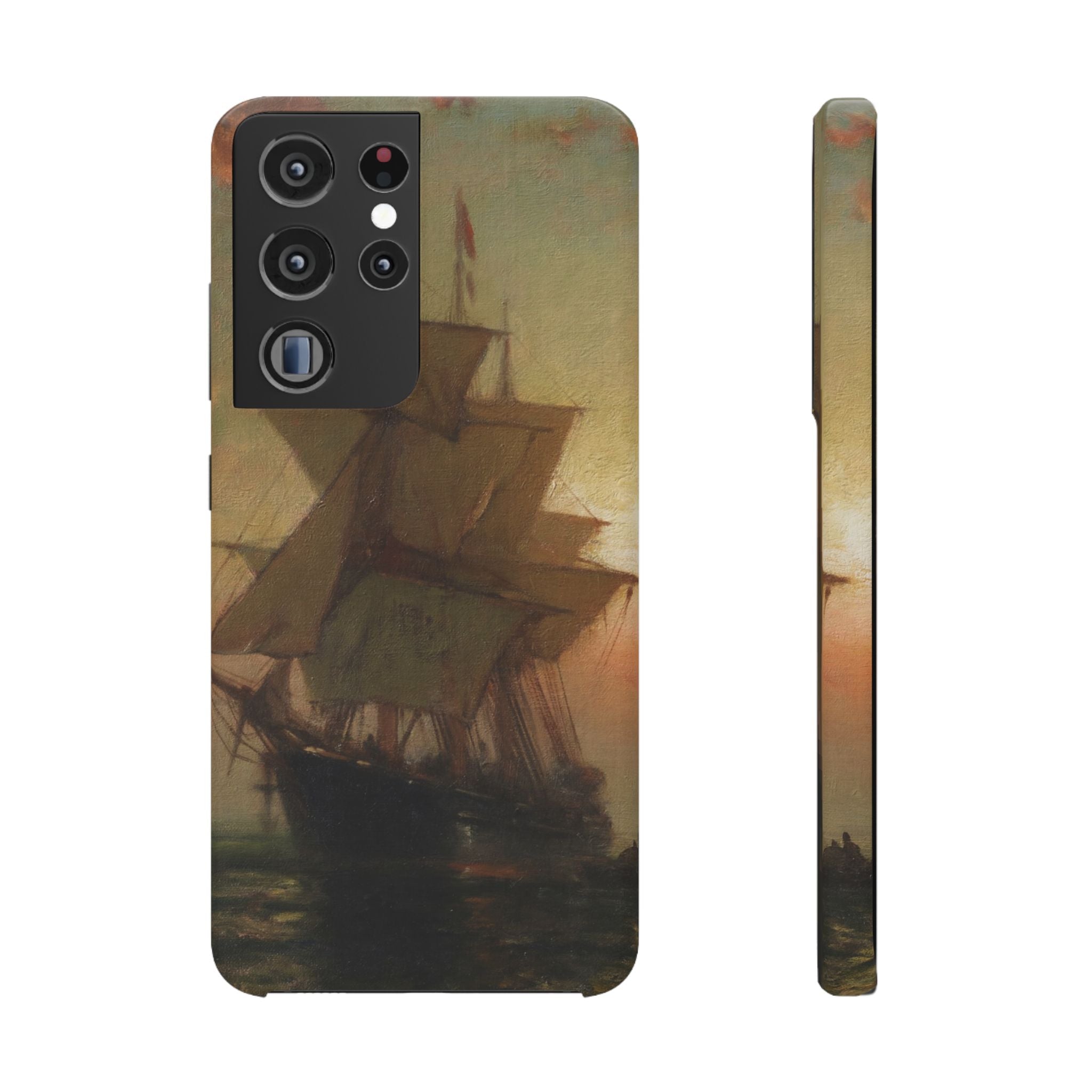 Ships at Night by Edward Moran - Samsung Slim Case