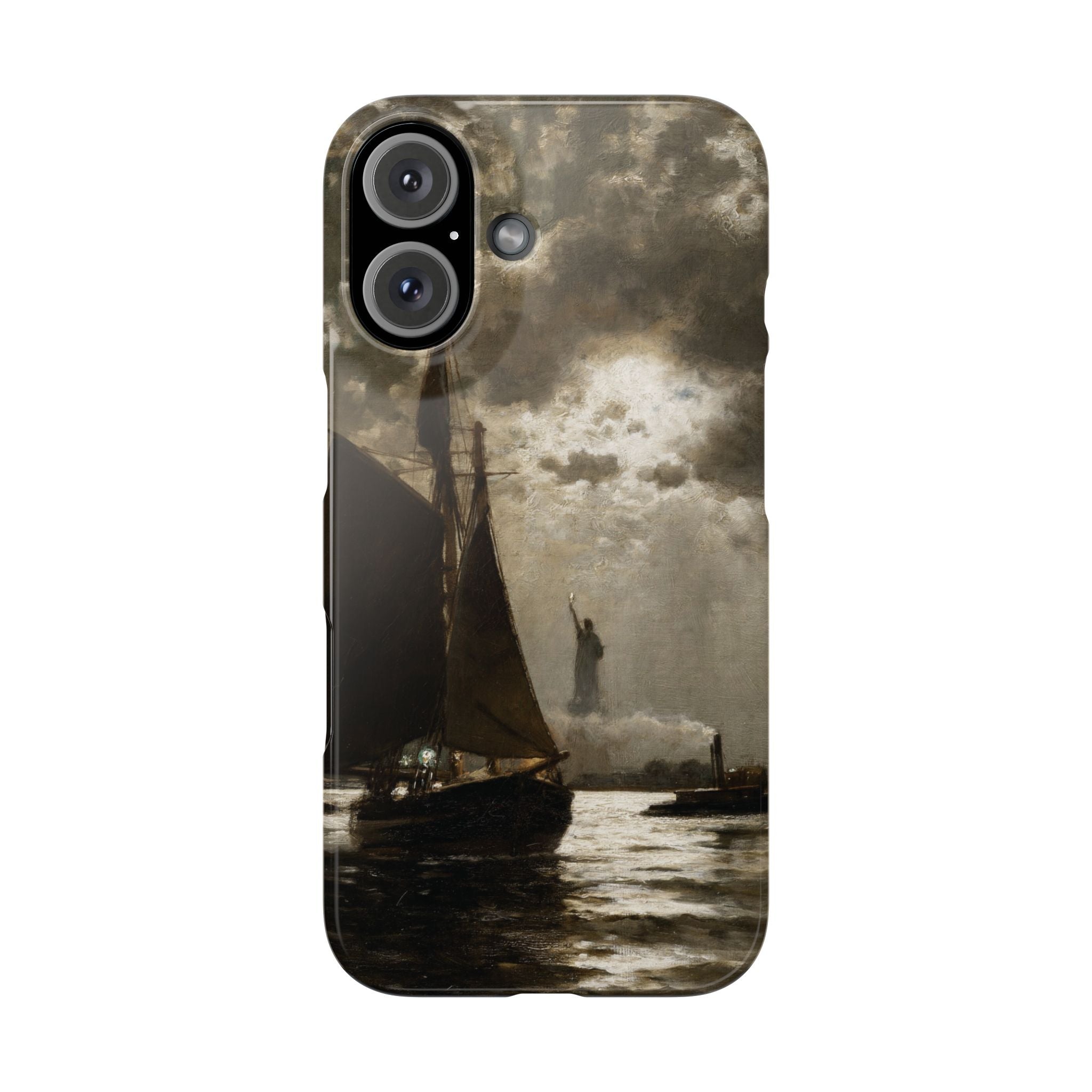 Nightfall over New York Harbor by Edward Moran - iPhone Slim Case